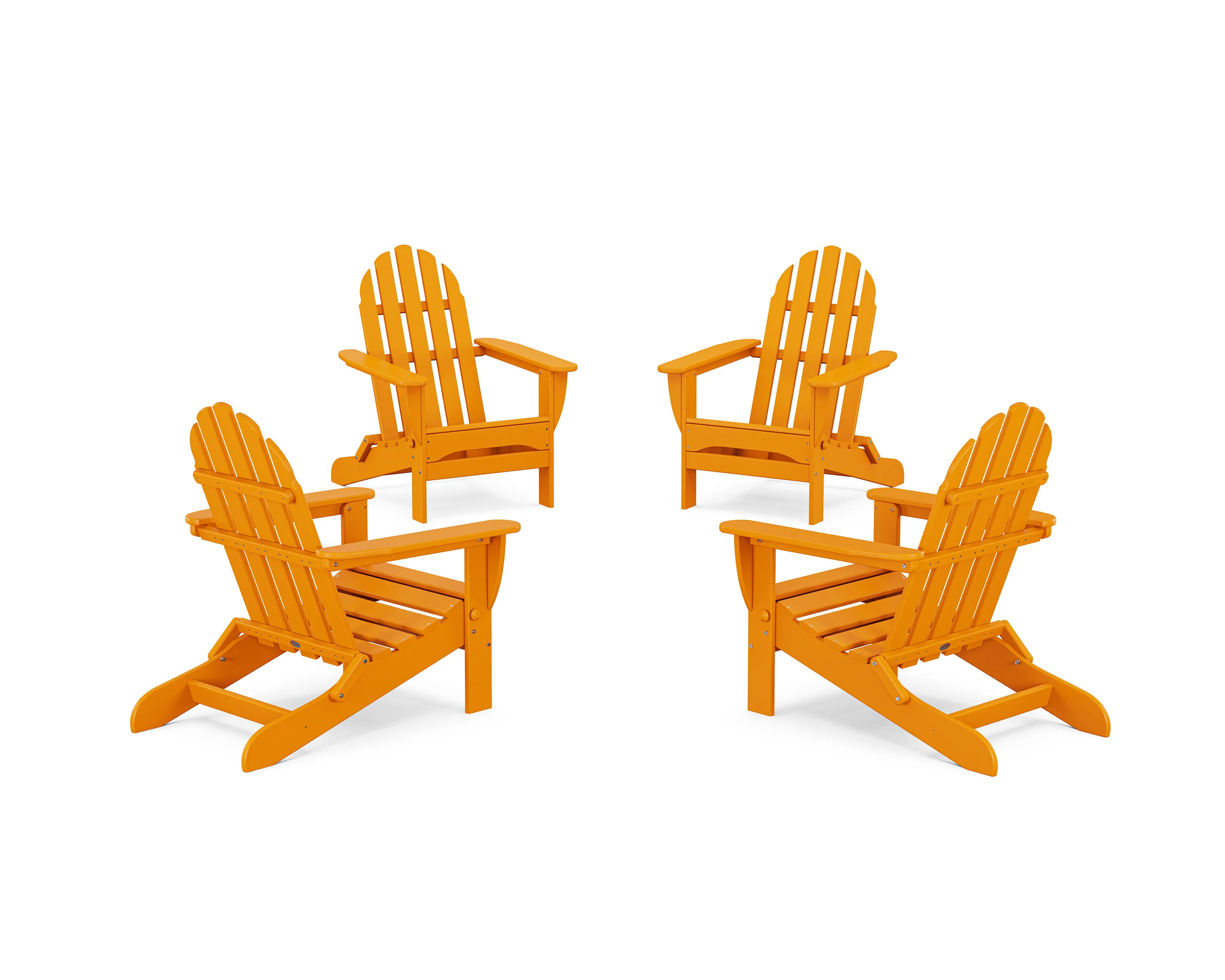 4-Piece Classic Folding Adirondack Conversation Set - Image 12