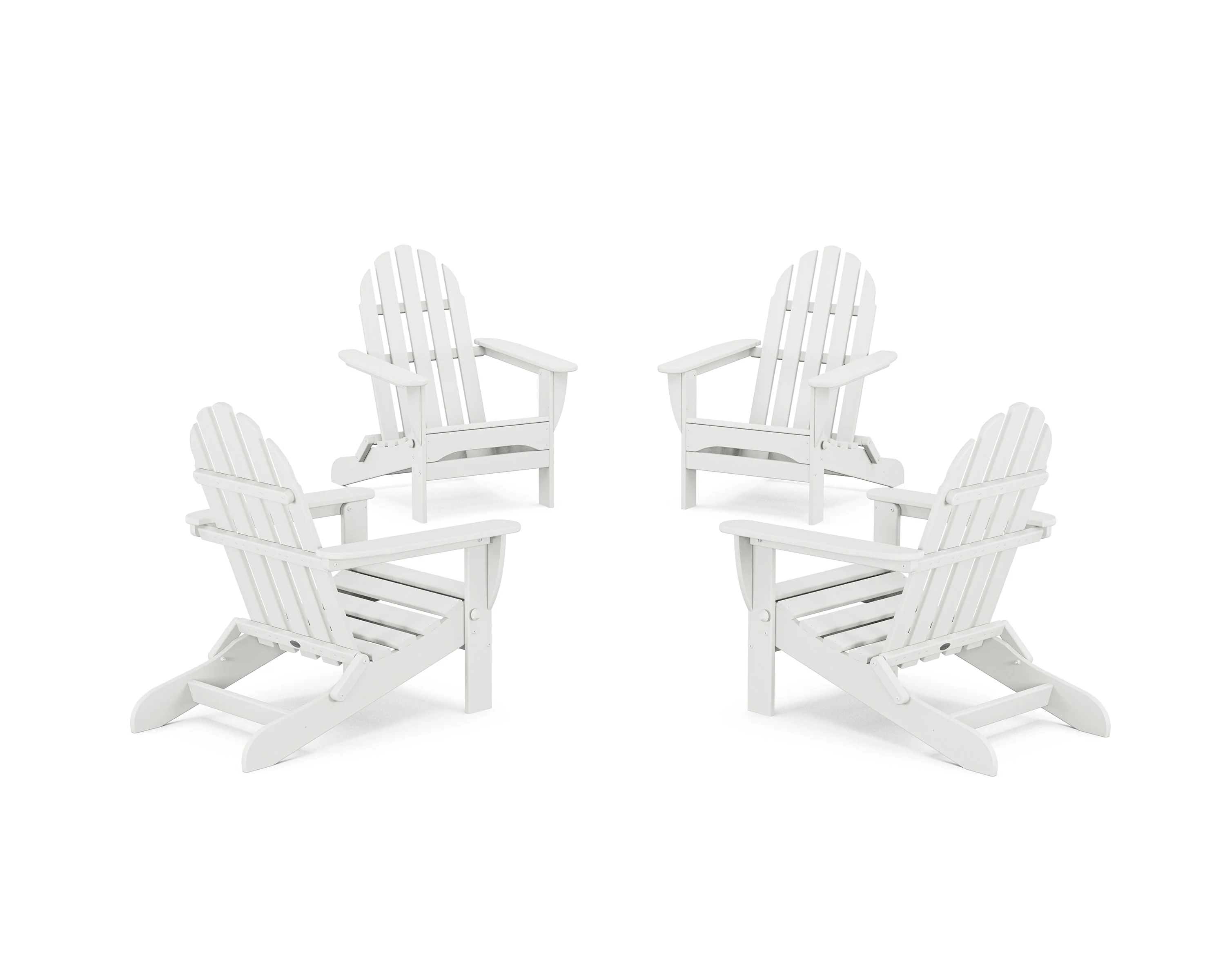 4-Piece Classic Folding Adirondack Conversation Set - Image 5