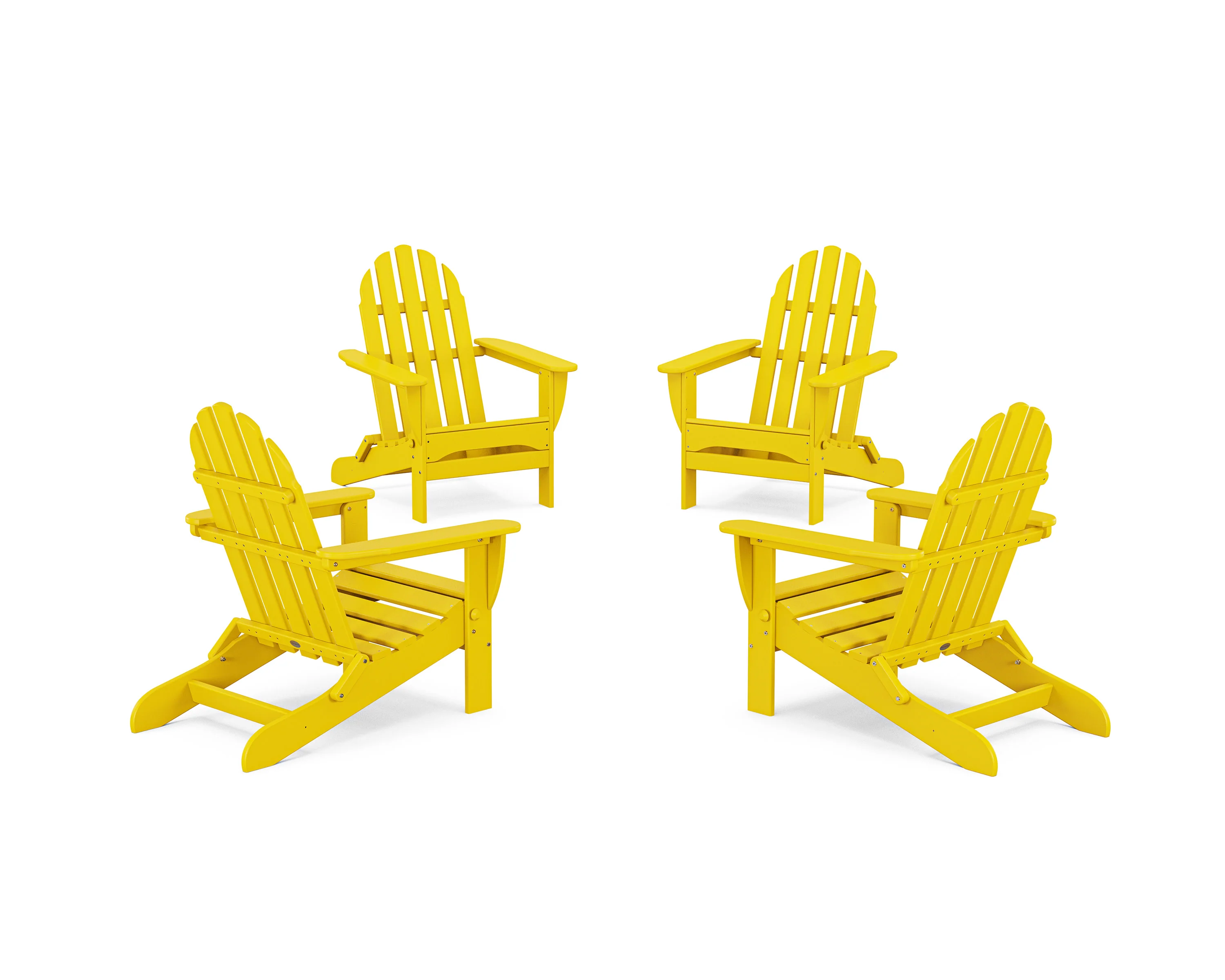 4-Piece Classic Folding Adirondack Conversation Set - Image 8