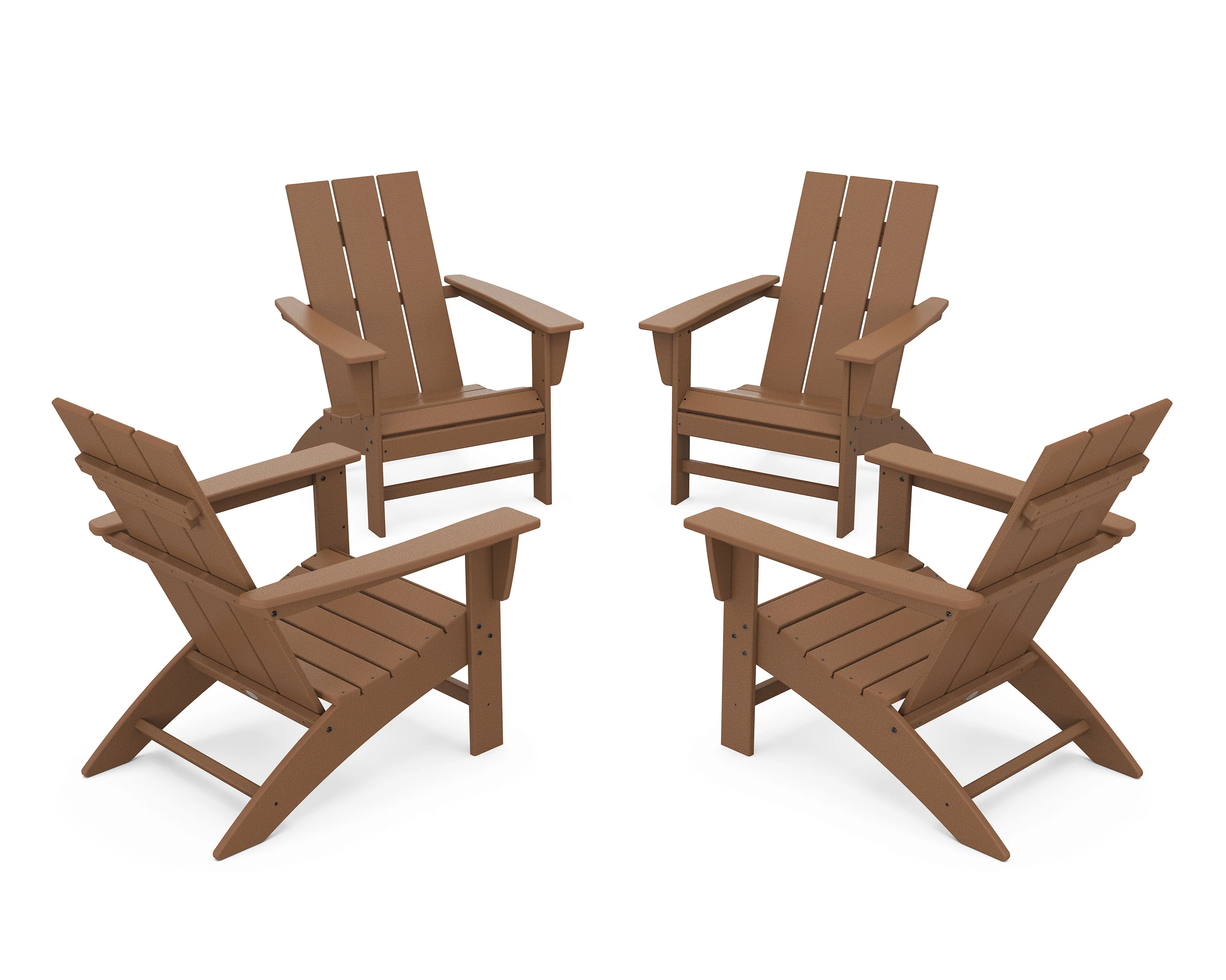 4-Piece Modern Adirondack Chair Conversation Set - Image 11