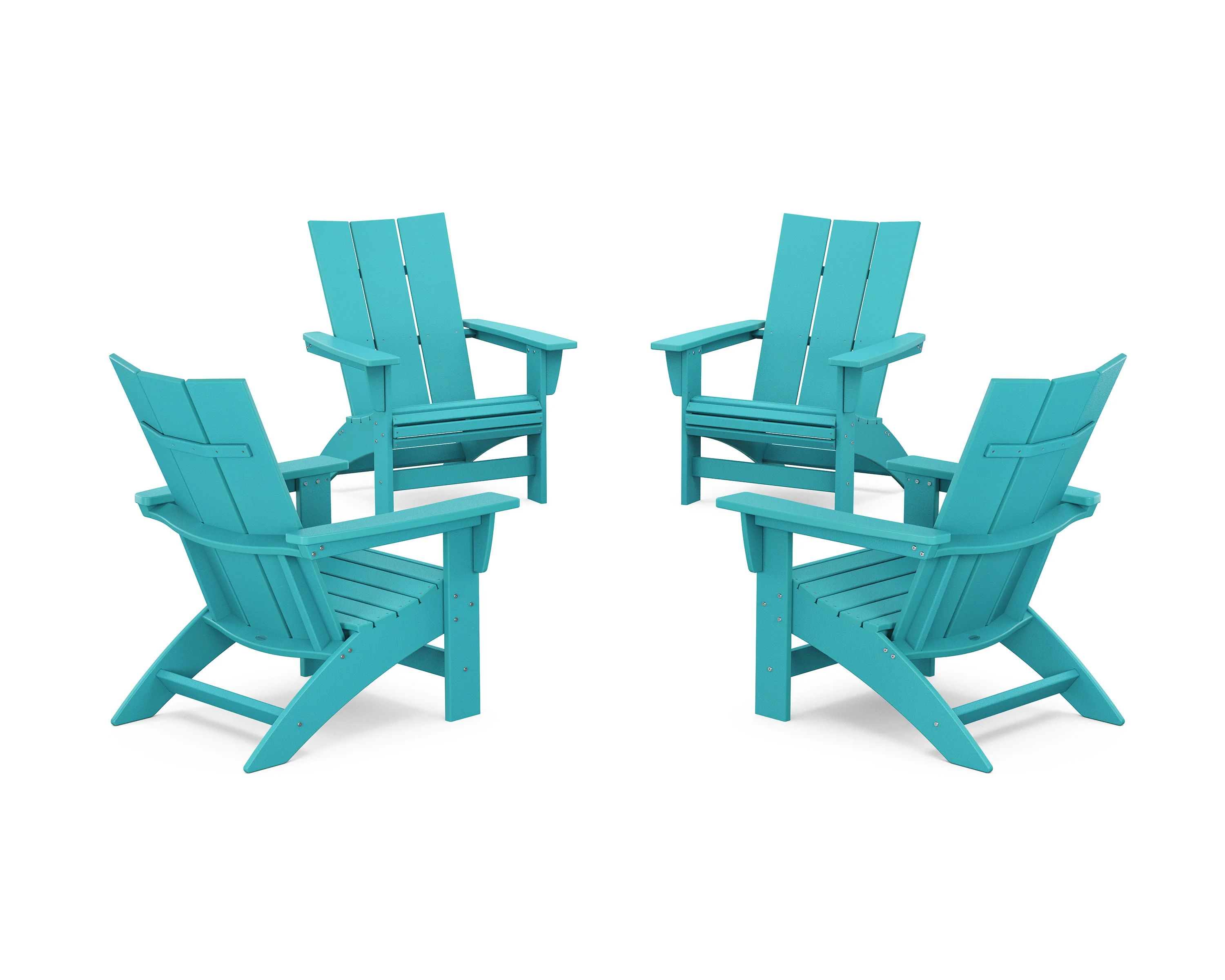 4-Piece Modern Grand Adirondack Chair Conversation Set - Image 10