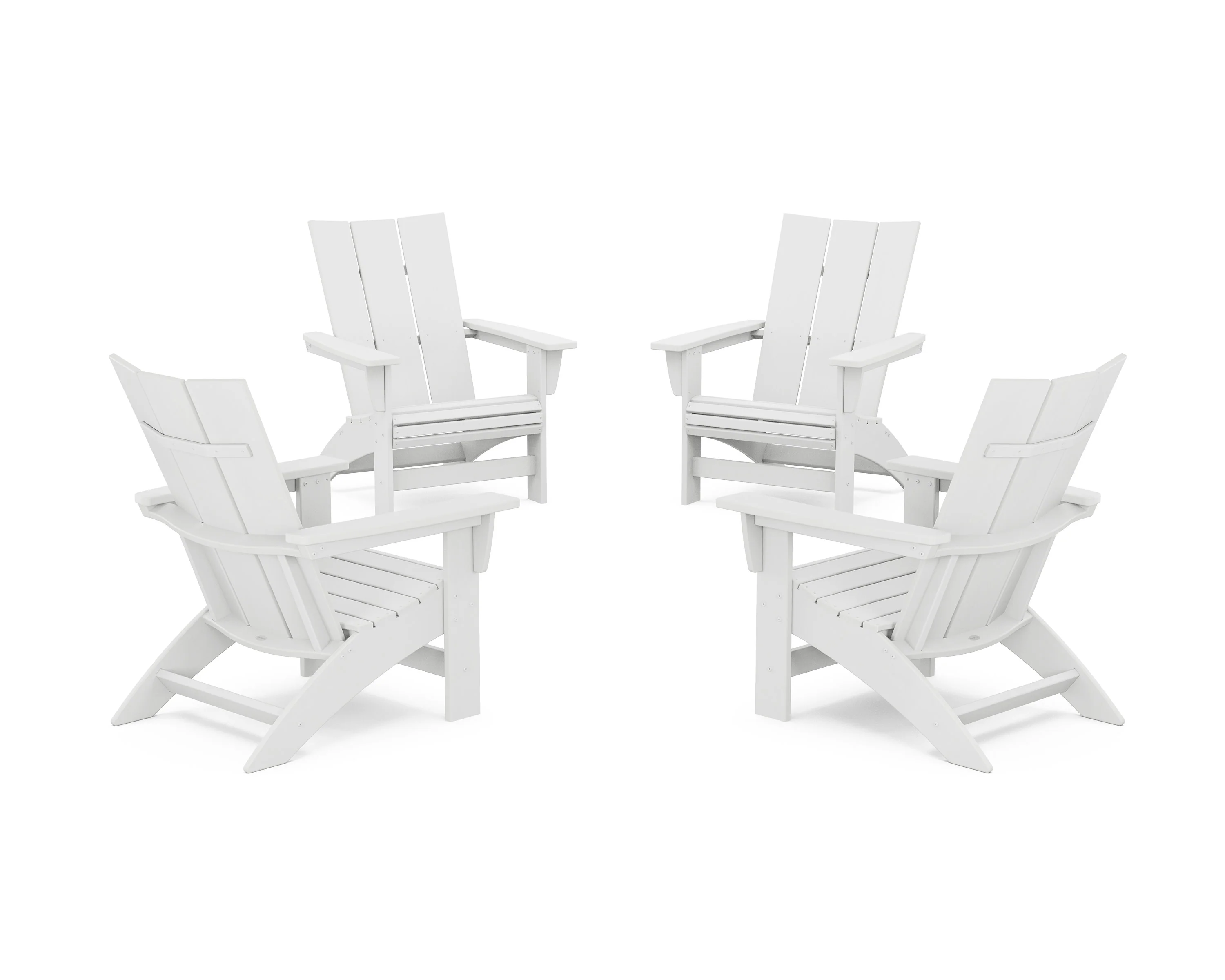 4-Piece Modern Grand Adirondack Chair Conversation Set - Image 11
