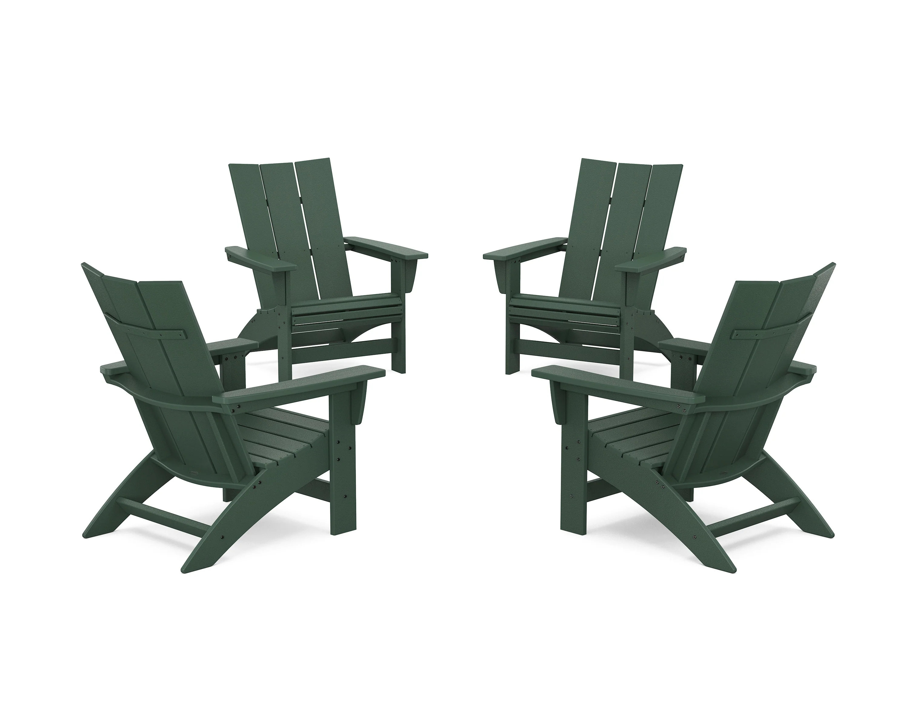 4-Piece Modern Grand Adirondack Chair Conversation Set - Image 12