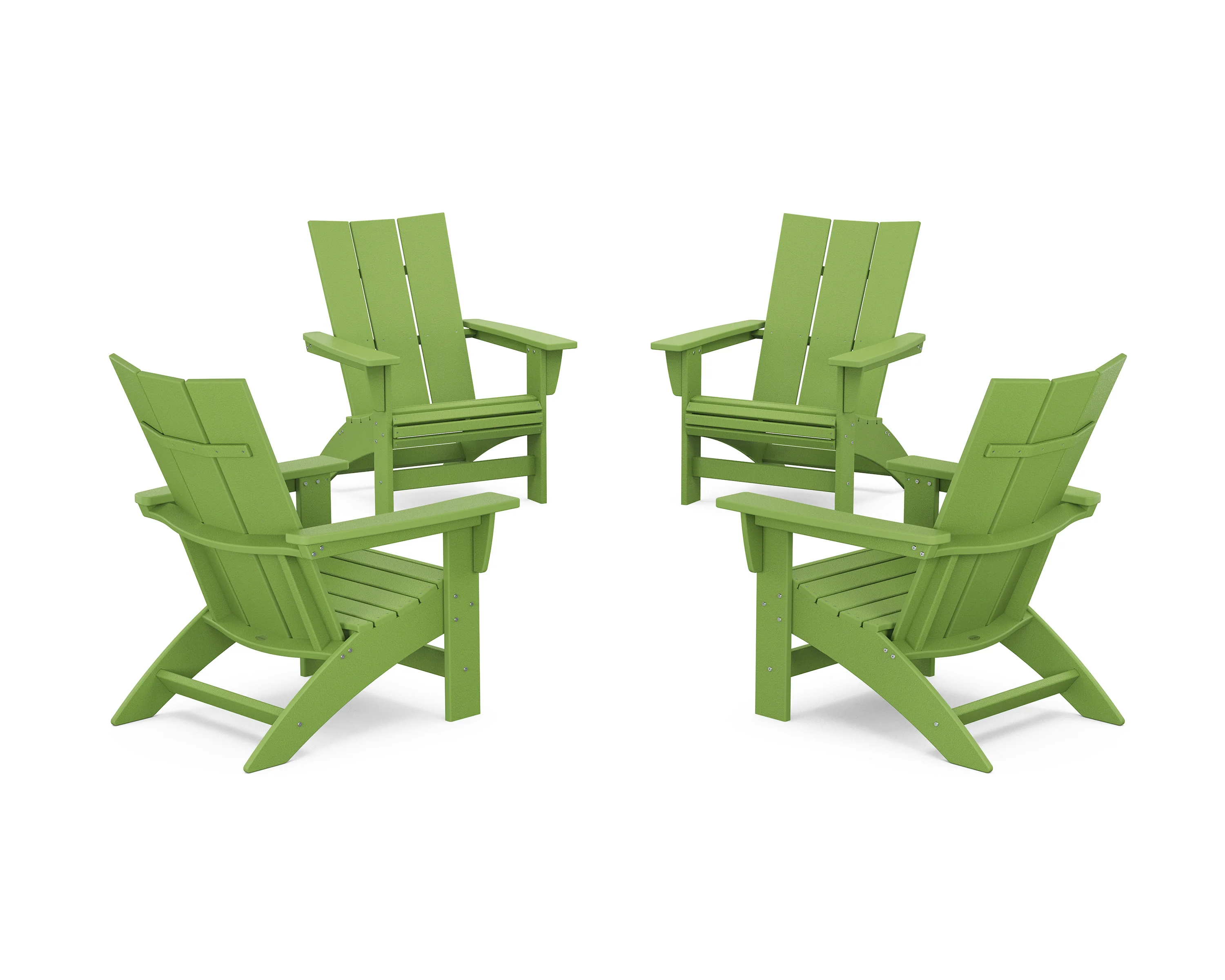 4-Piece Modern Grand Adirondack Chair Conversation Set - Image 15