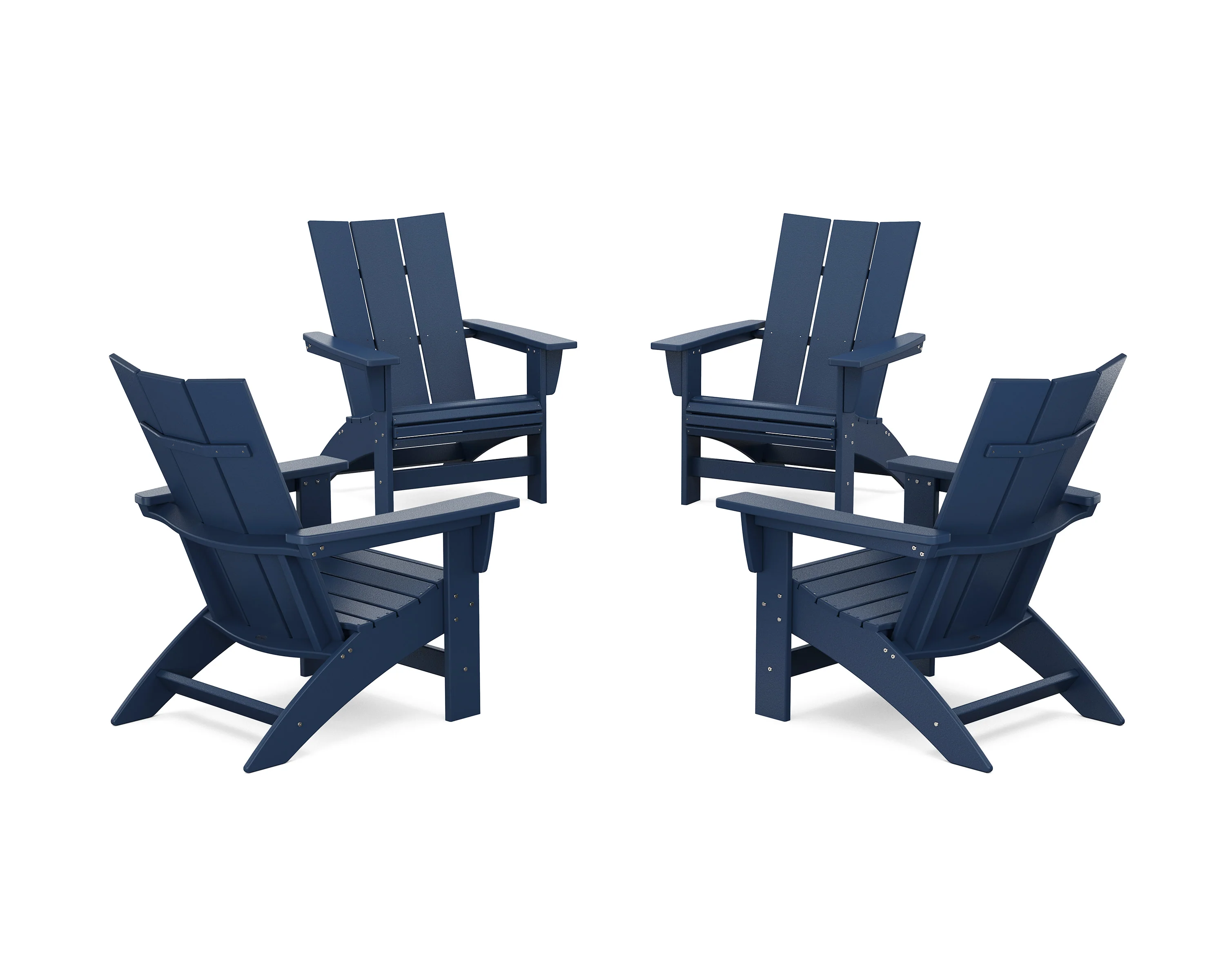4-Piece Modern Grand Adirondack Chair Conversation Set - Image 16