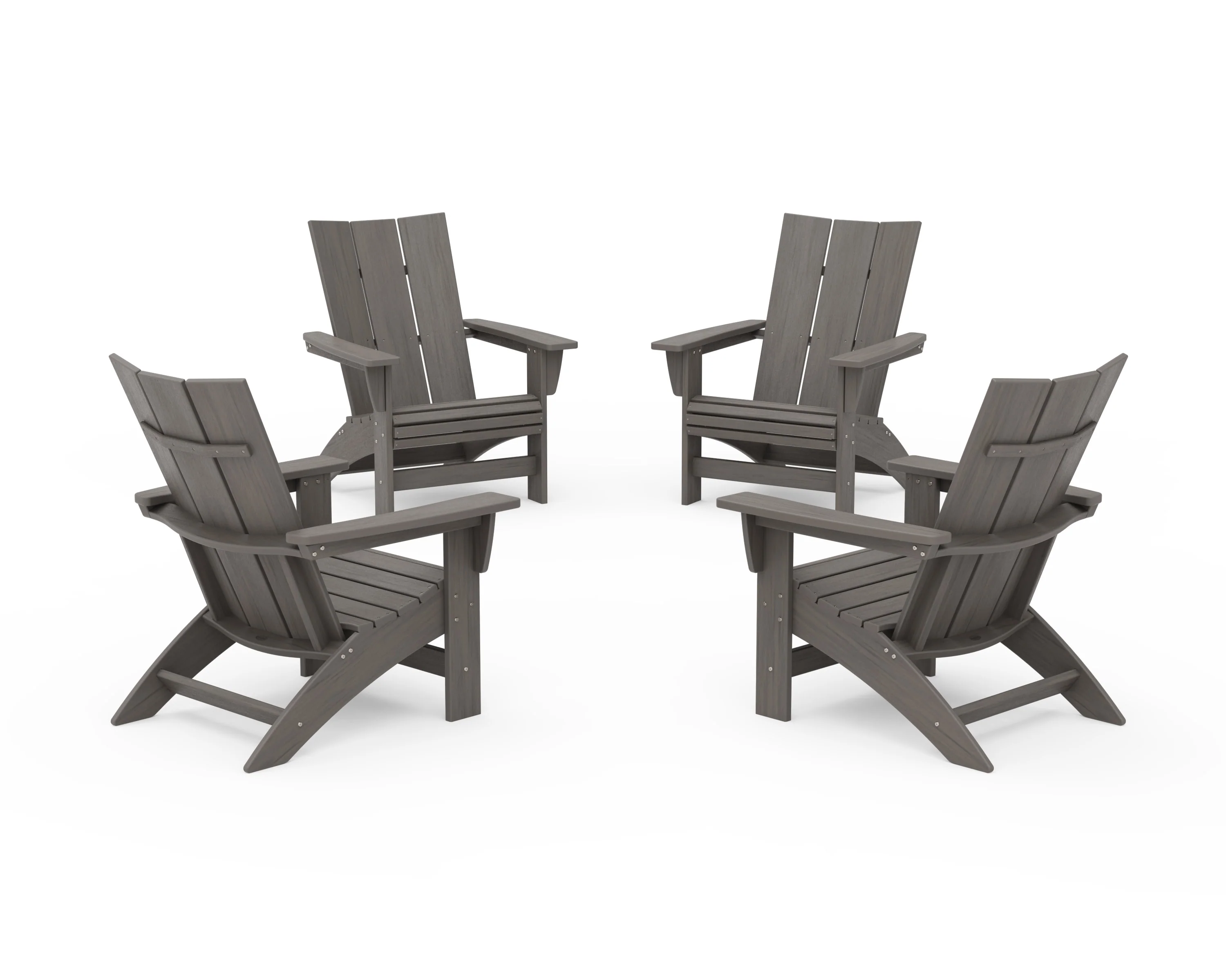 4-Piece Modern Grand Adirondack Chair Conversation Set - Image 18