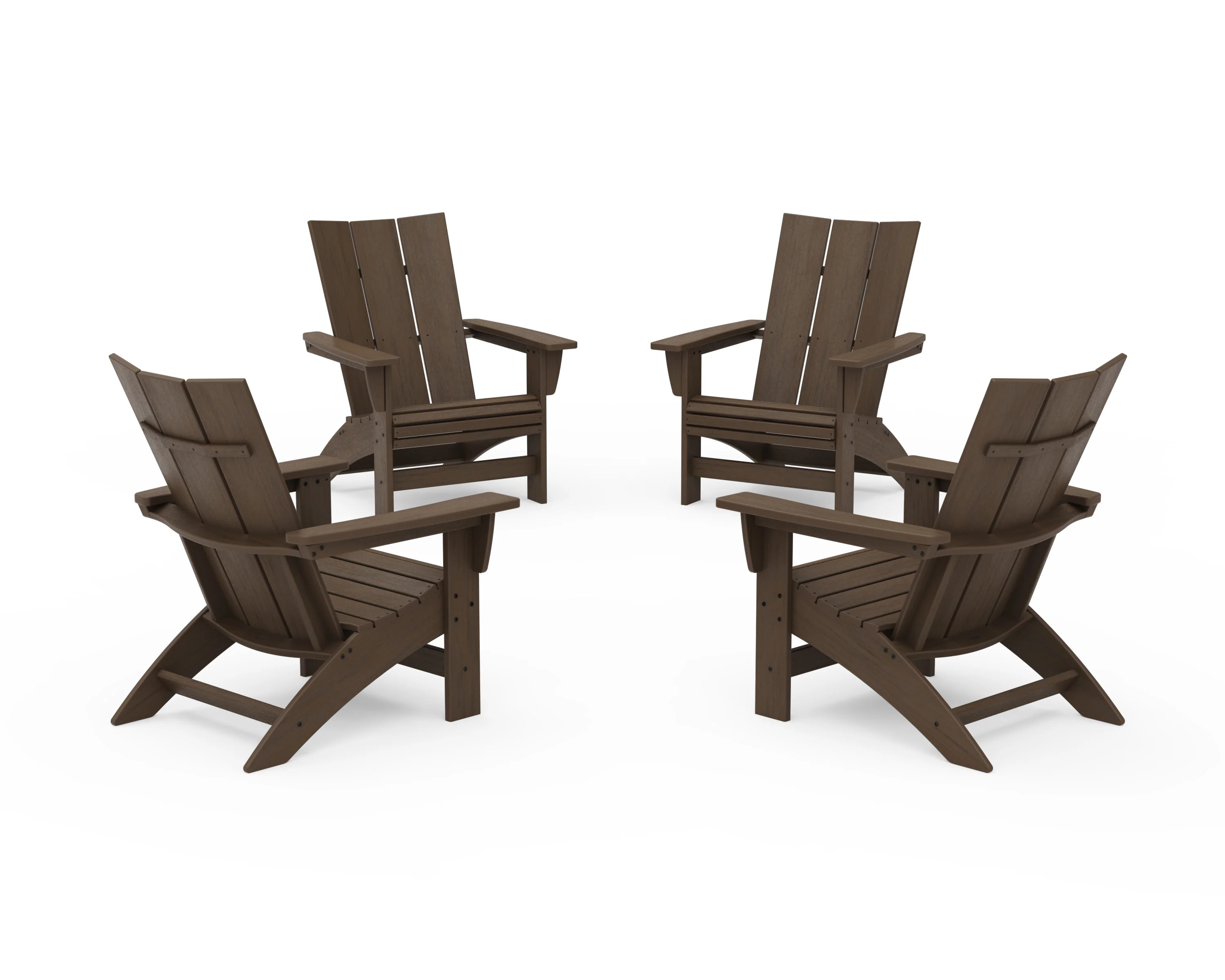 4-Piece Modern Grand Adirondack Chair Conversation Set - Image 19