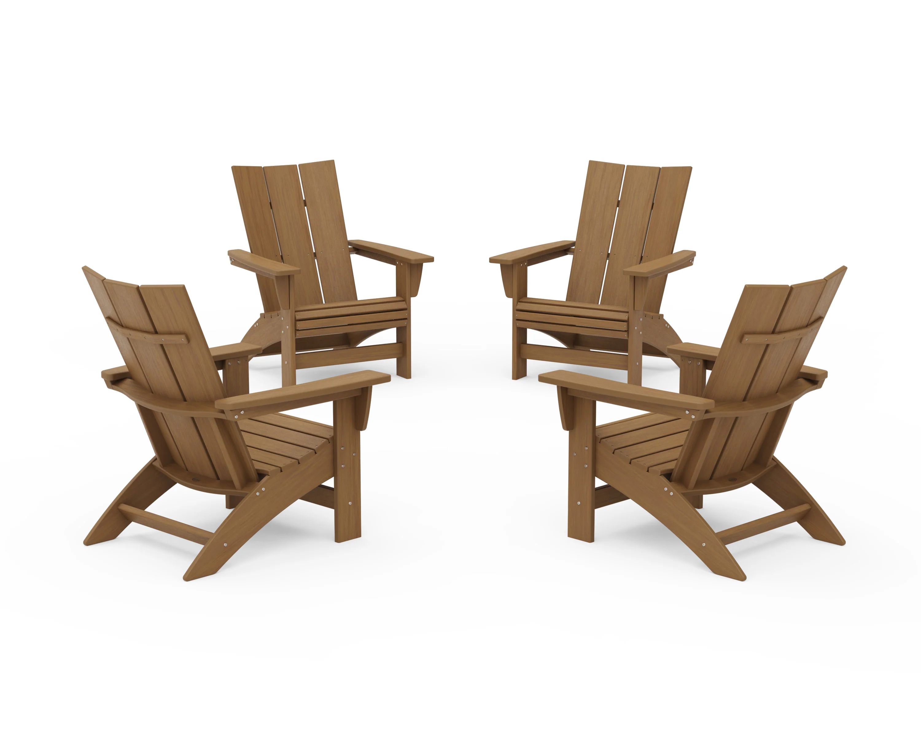 4-Piece Modern Grand Adirondack Chair Conversation Set - Image 20