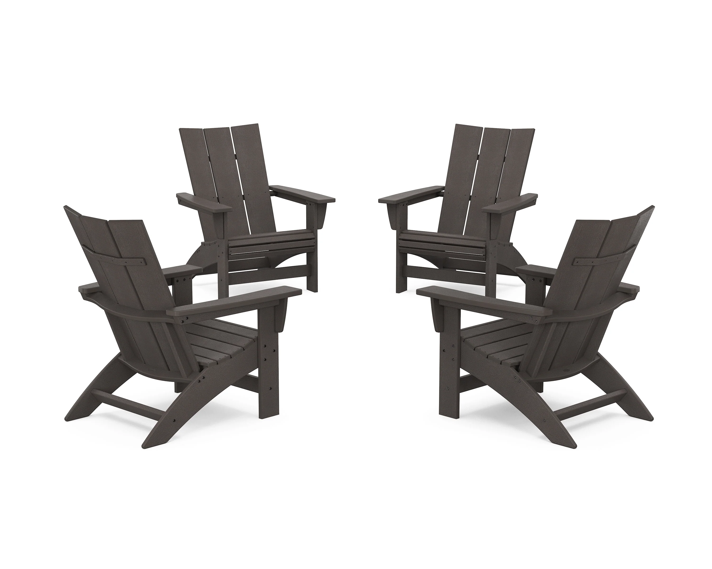 4-Piece Modern Grand Adirondack Chair Conversation Set - Image 3