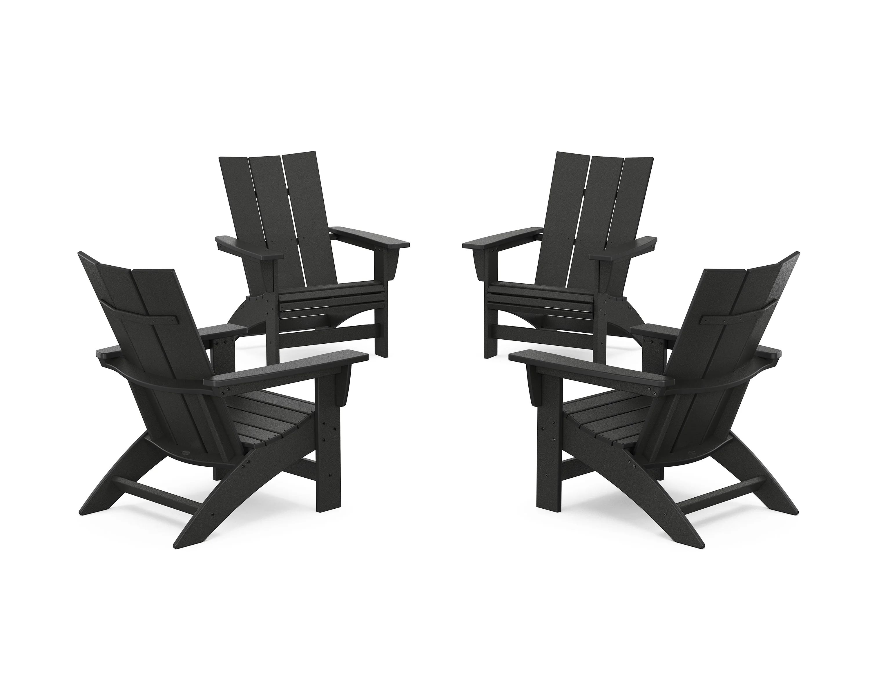 4-Piece Modern Grand Adirondack Chair Conversation Set - Image 4