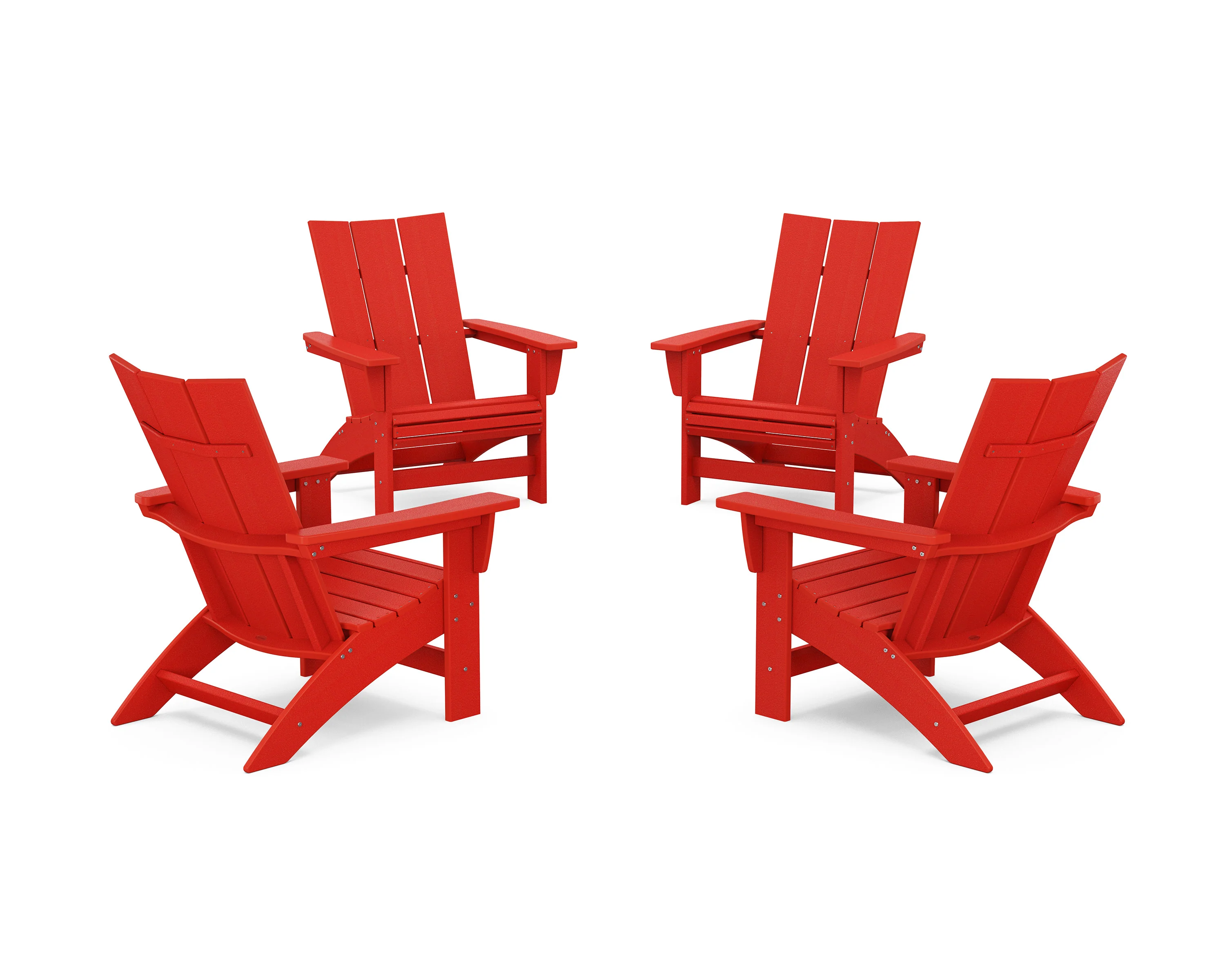 4-Piece Modern Grand Adirondack Chair Conversation Set - Image 5