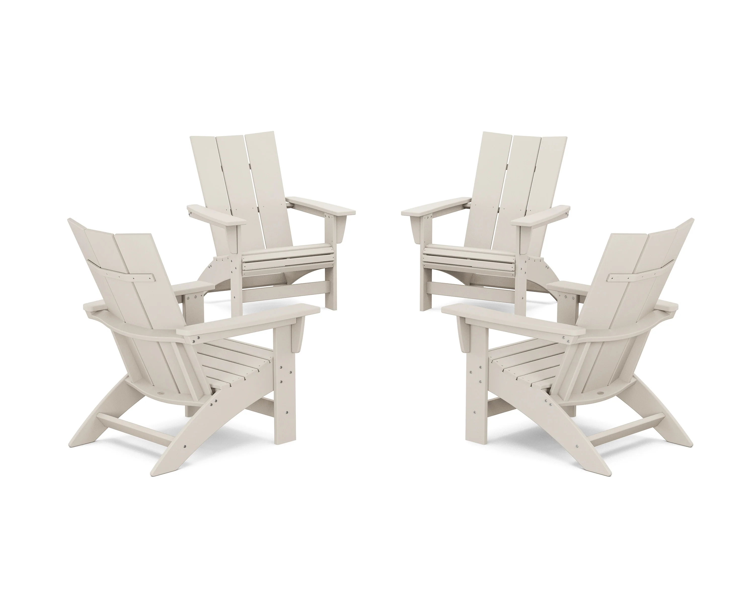 4-Piece Modern Grand Adirondack Chair Conversation Set - Image 6