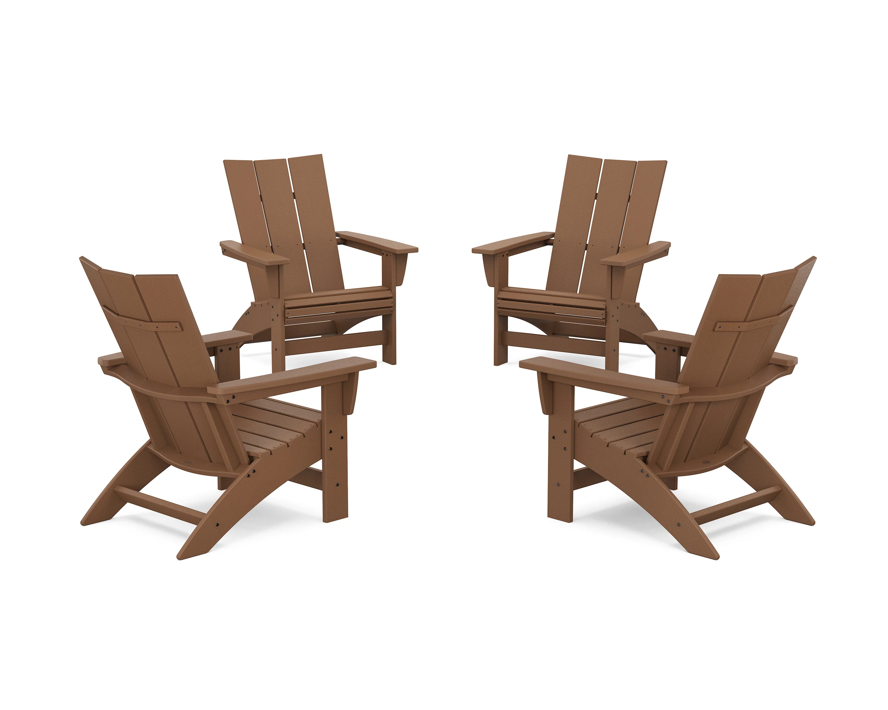 4-Piece Modern Grand Adirondack Chair Conversation Set - Image 7