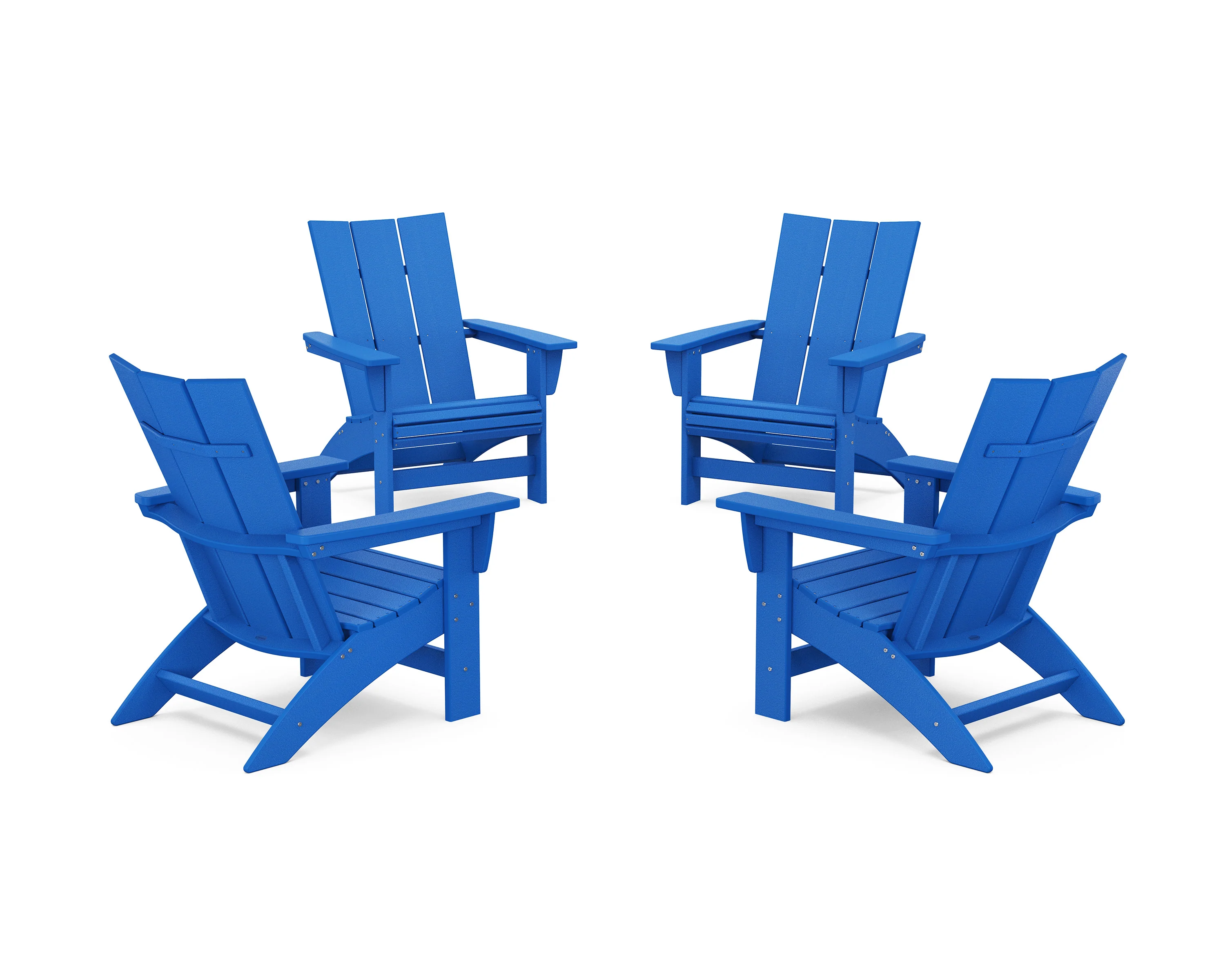 4-Piece Modern Grand Adirondack Chair Conversation Set - Image 8