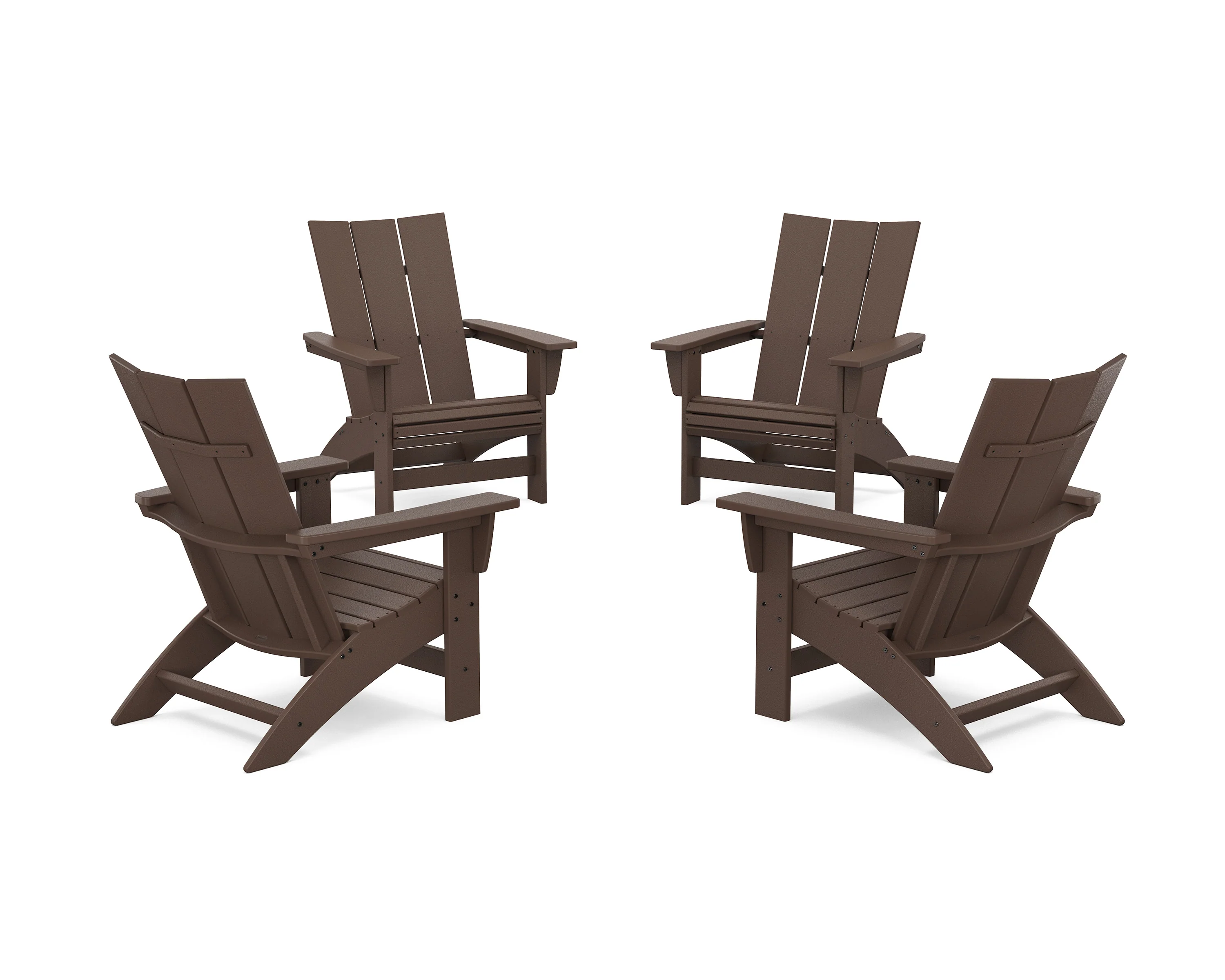 4-Piece Modern Grand Adirondack Chair Conversation Set - Image 9