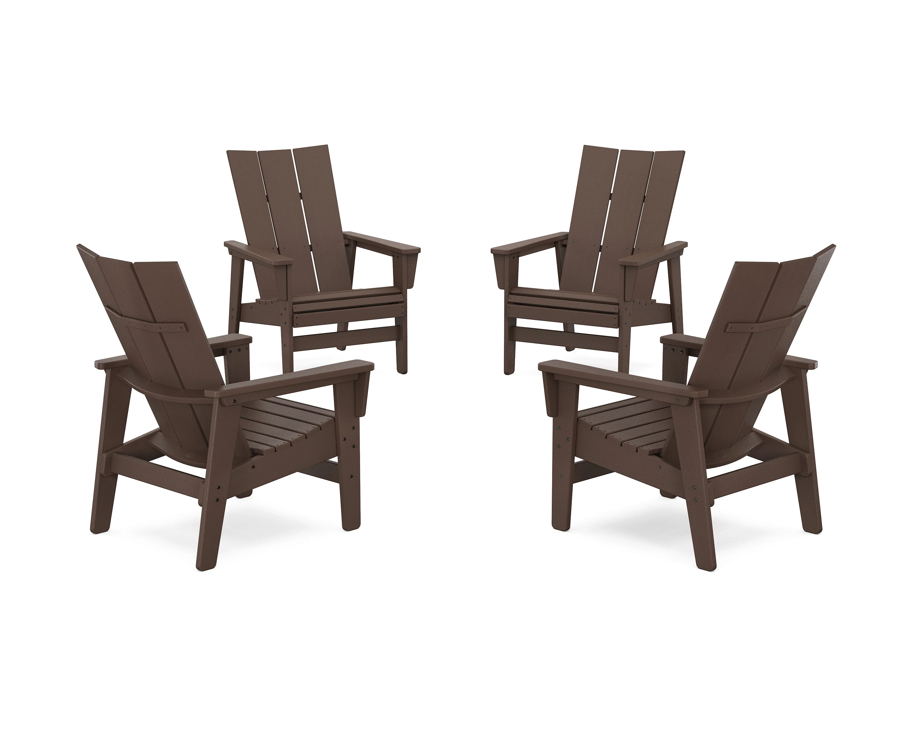 4-Piece Modern Grand Upright Adirondack Chair Conversation Set - Image 11