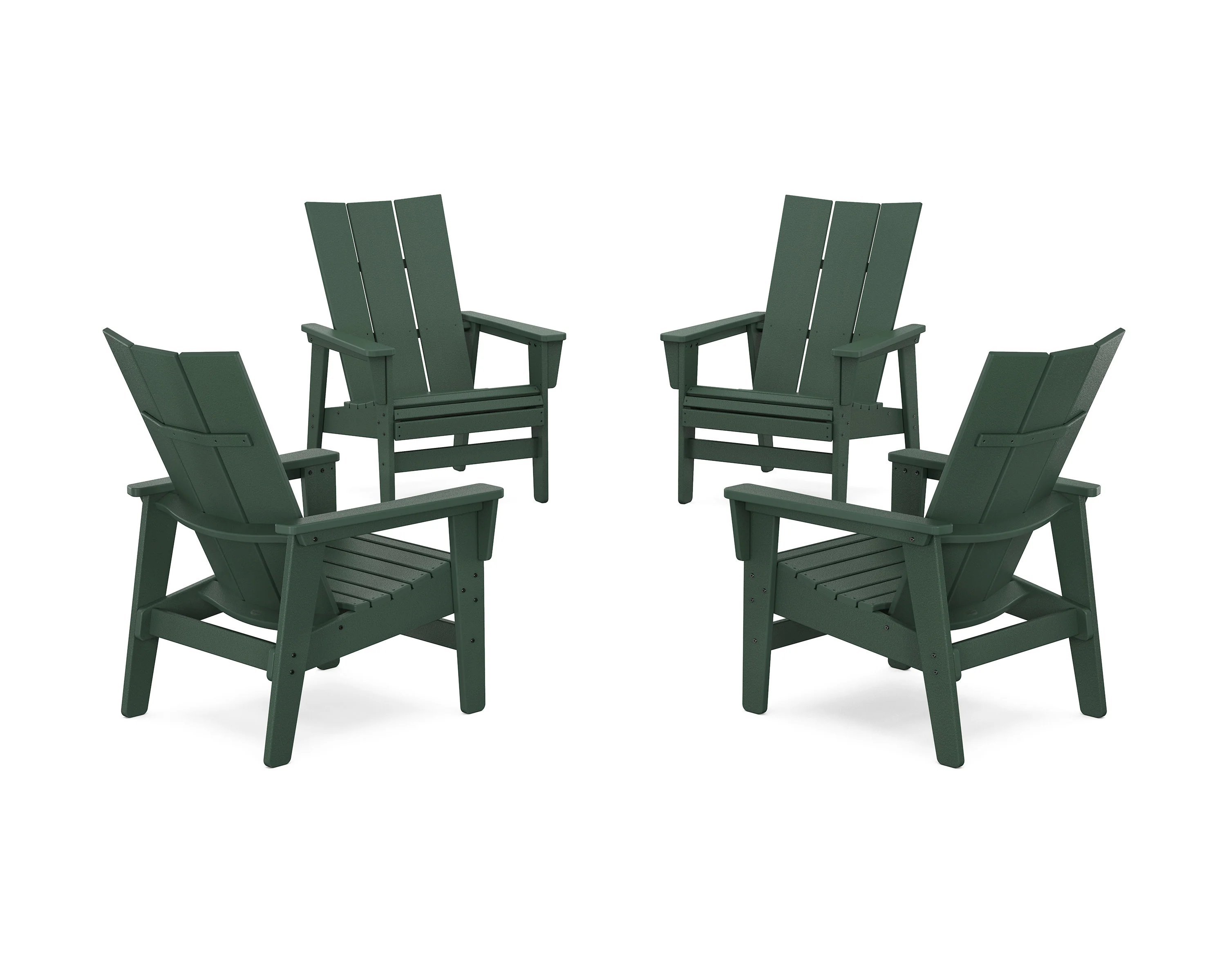 4-Piece Modern Grand Upright Adirondack Chair Conversation Set - Image 12
