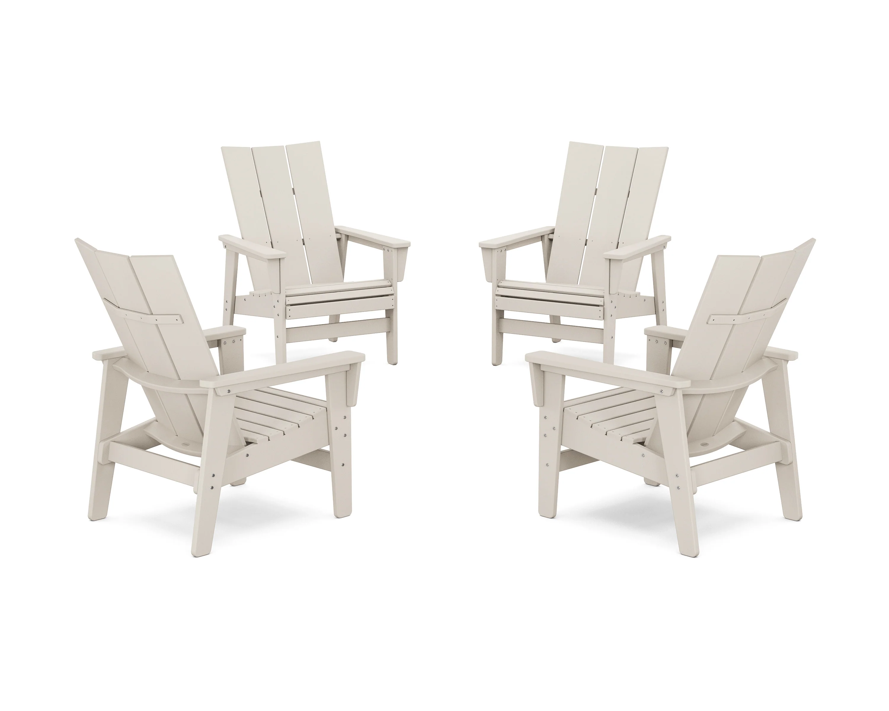 4-Piece Modern Grand Upright Adirondack Chair Conversation Set - Image 13