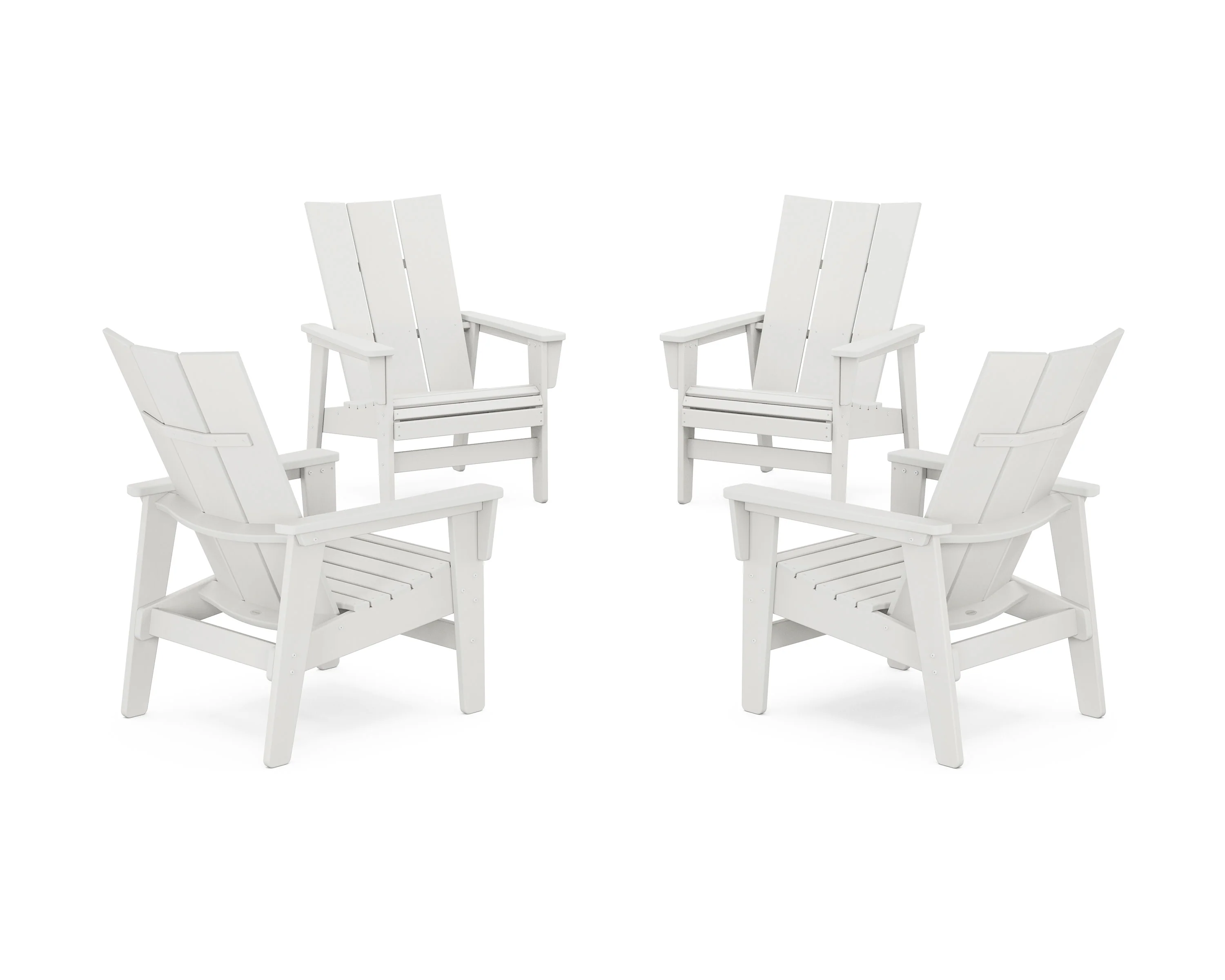 4-Piece Modern Grand Upright Adirondack Chair Conversation Set - Image 15