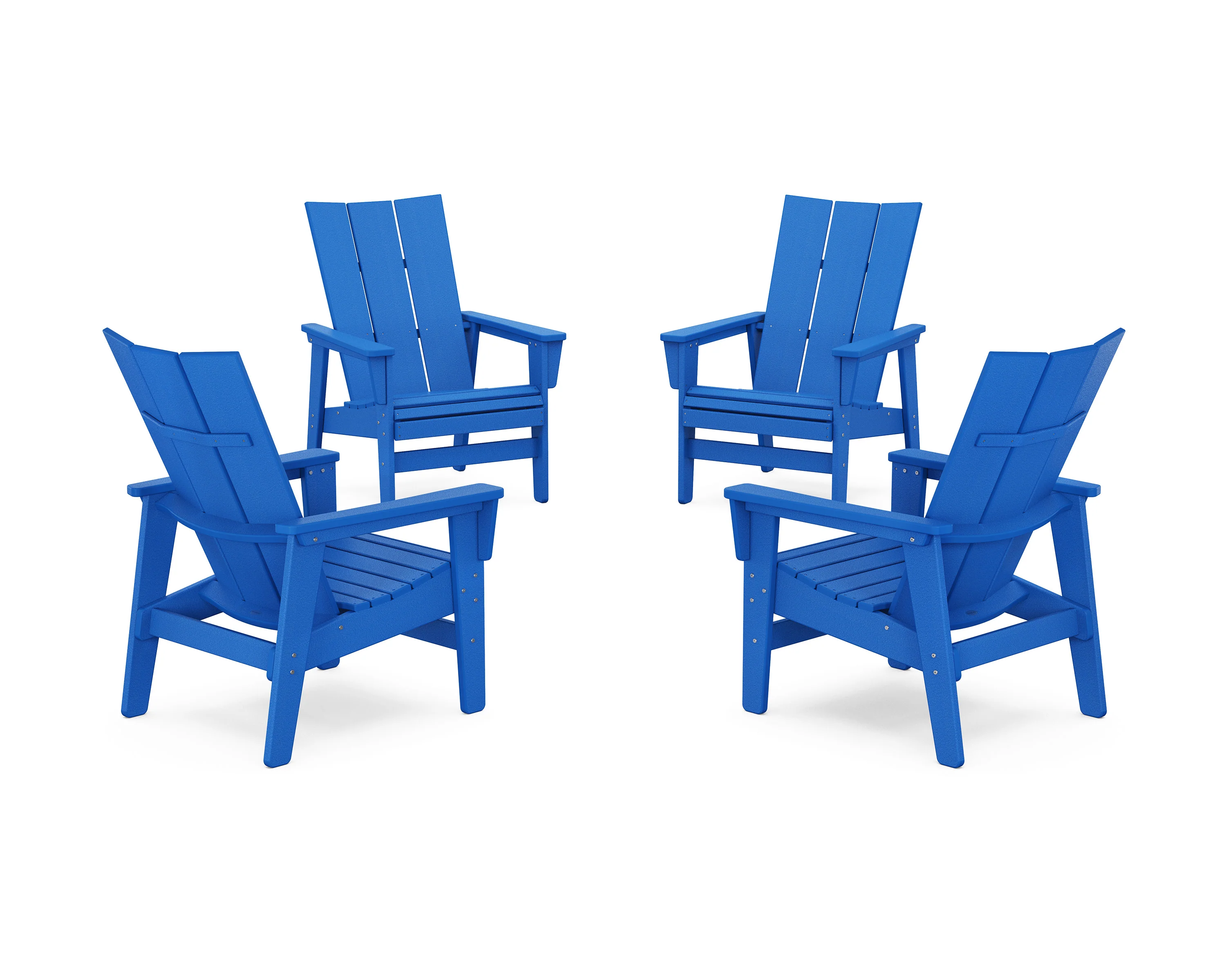 4-Piece Modern Grand Upright Adirondack Chair Conversation Set - Image 16