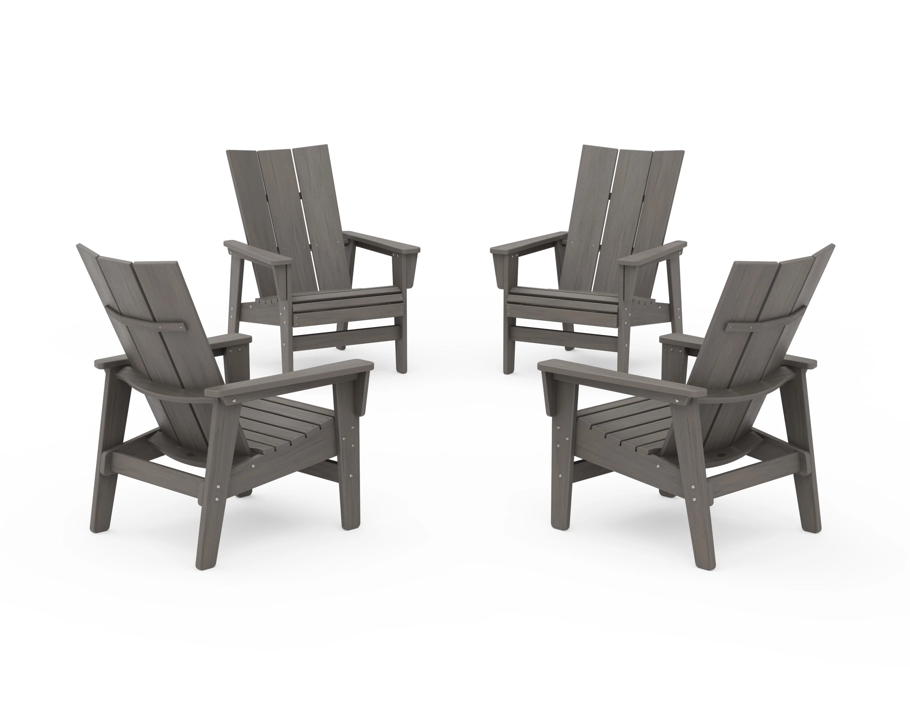 4-Piece Modern Grand Upright Adirondack Chair Conversation Set - Image 18
