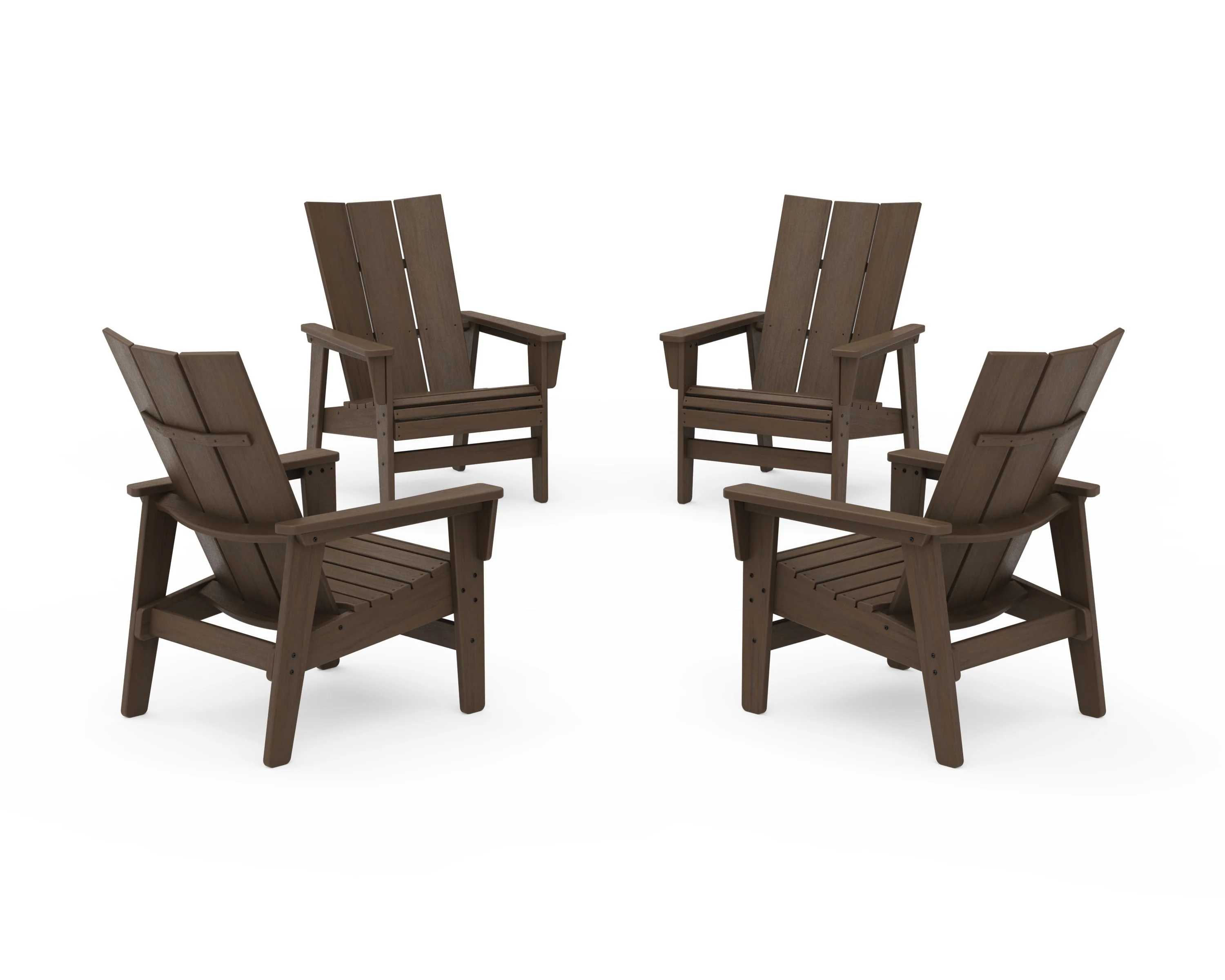 4-Piece Modern Grand Upright Adirondack Chair Conversation Set - Image 19