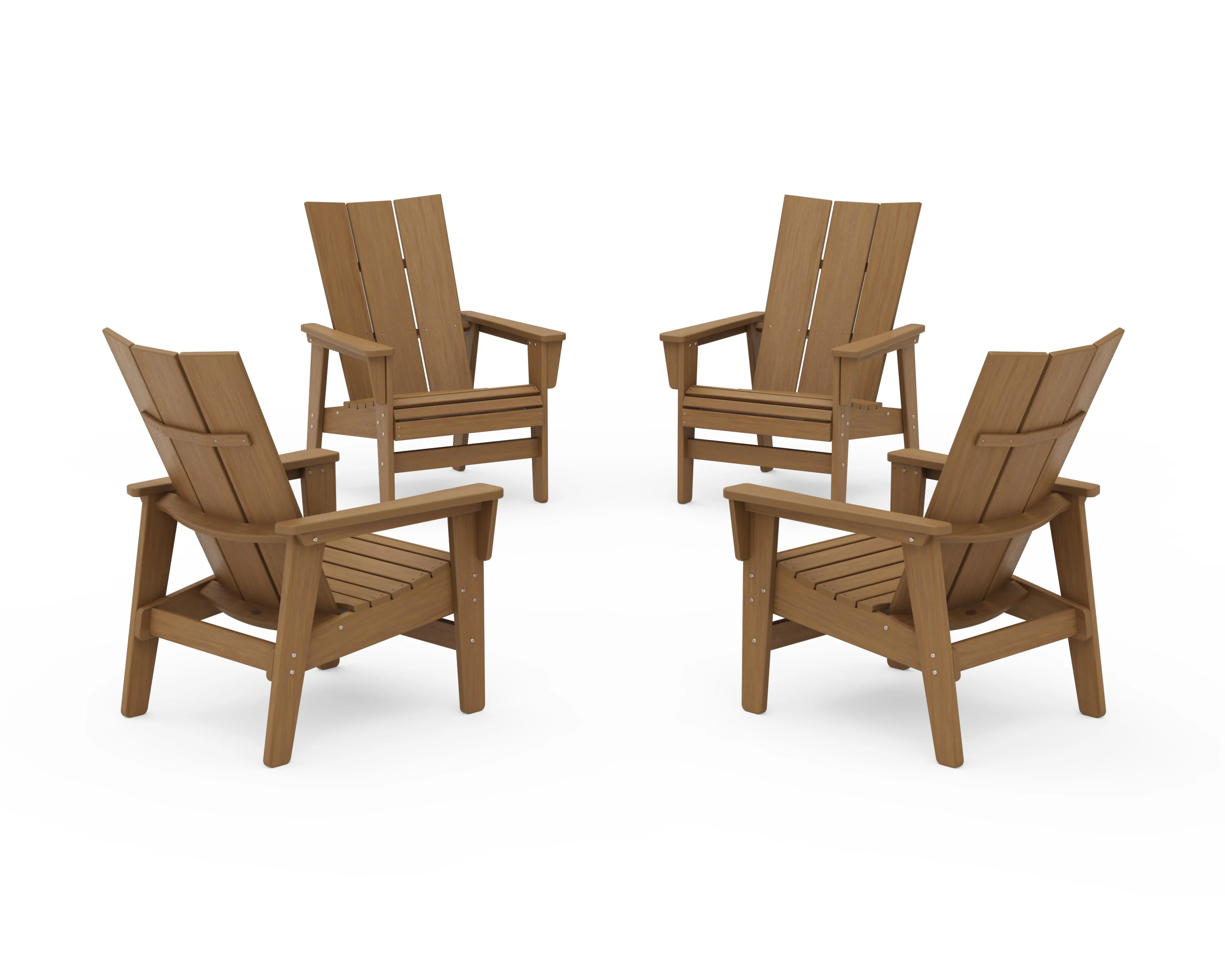 4-Piece Modern Grand Upright Adirondack Chair Conversation Set - Image 20
