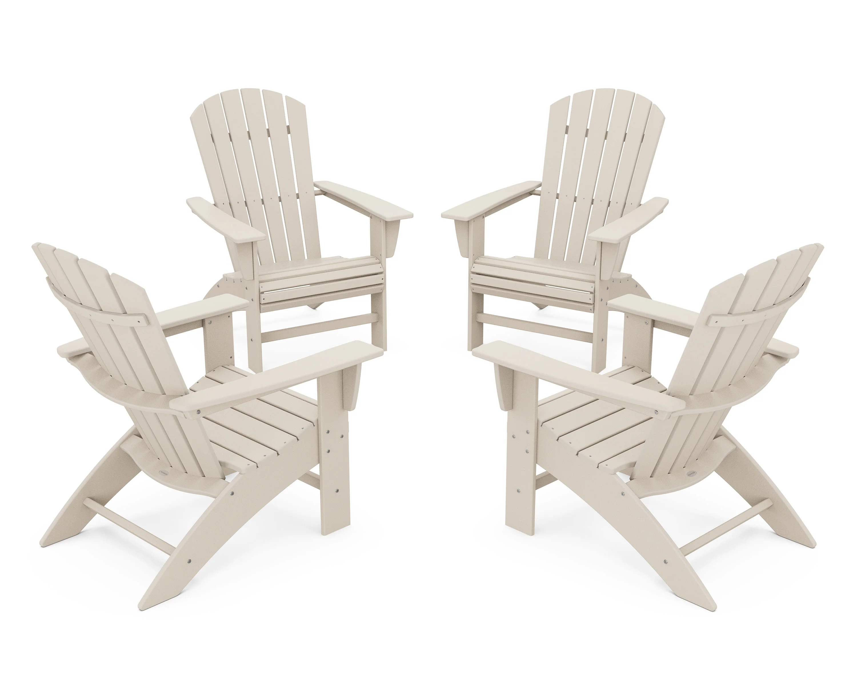 4-Piece Nautical Curveback Adirondack Chair Conversation Set - Image 10