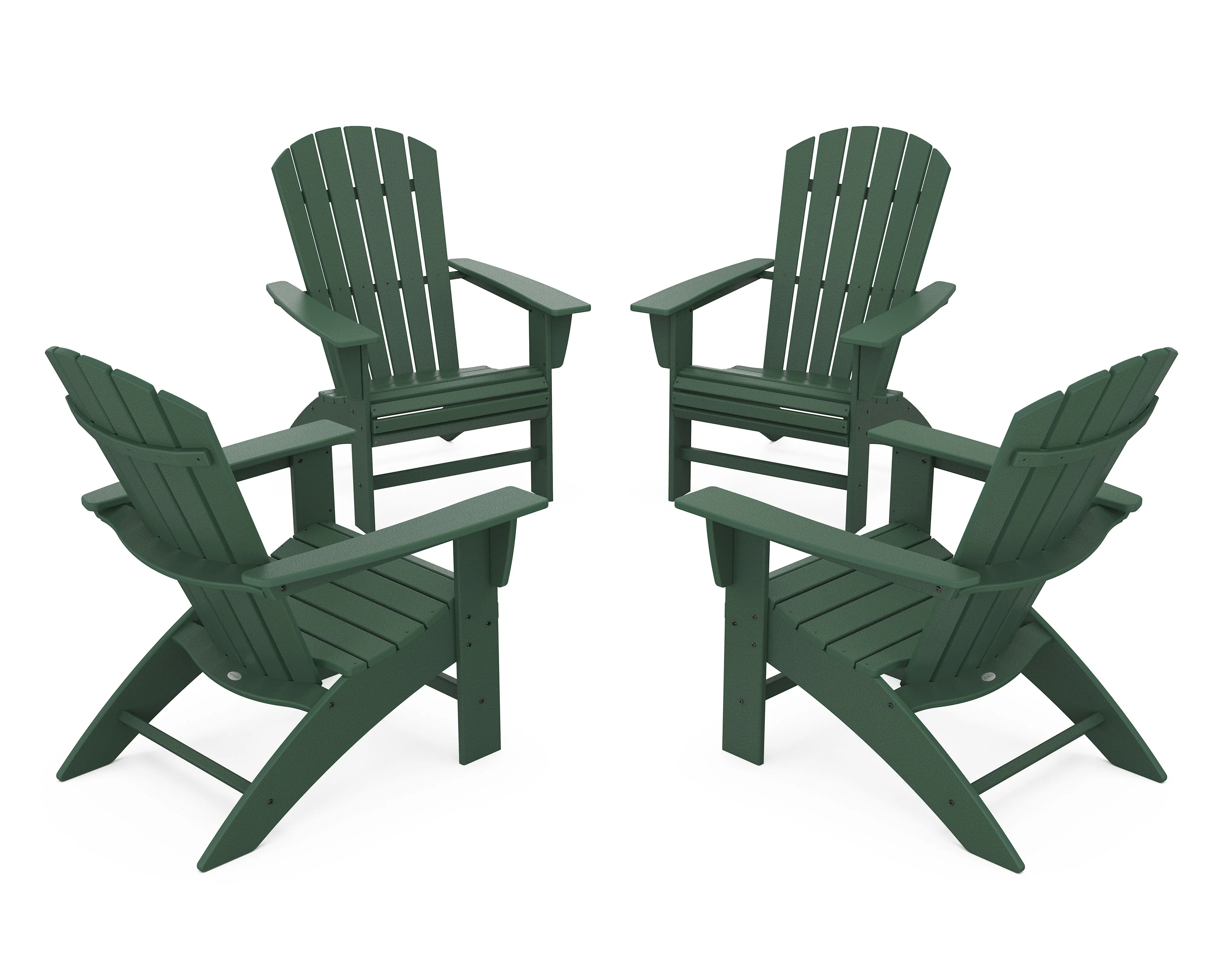 4-Piece Nautical Curveback Adirondack Chair Conversation Set - Image 14