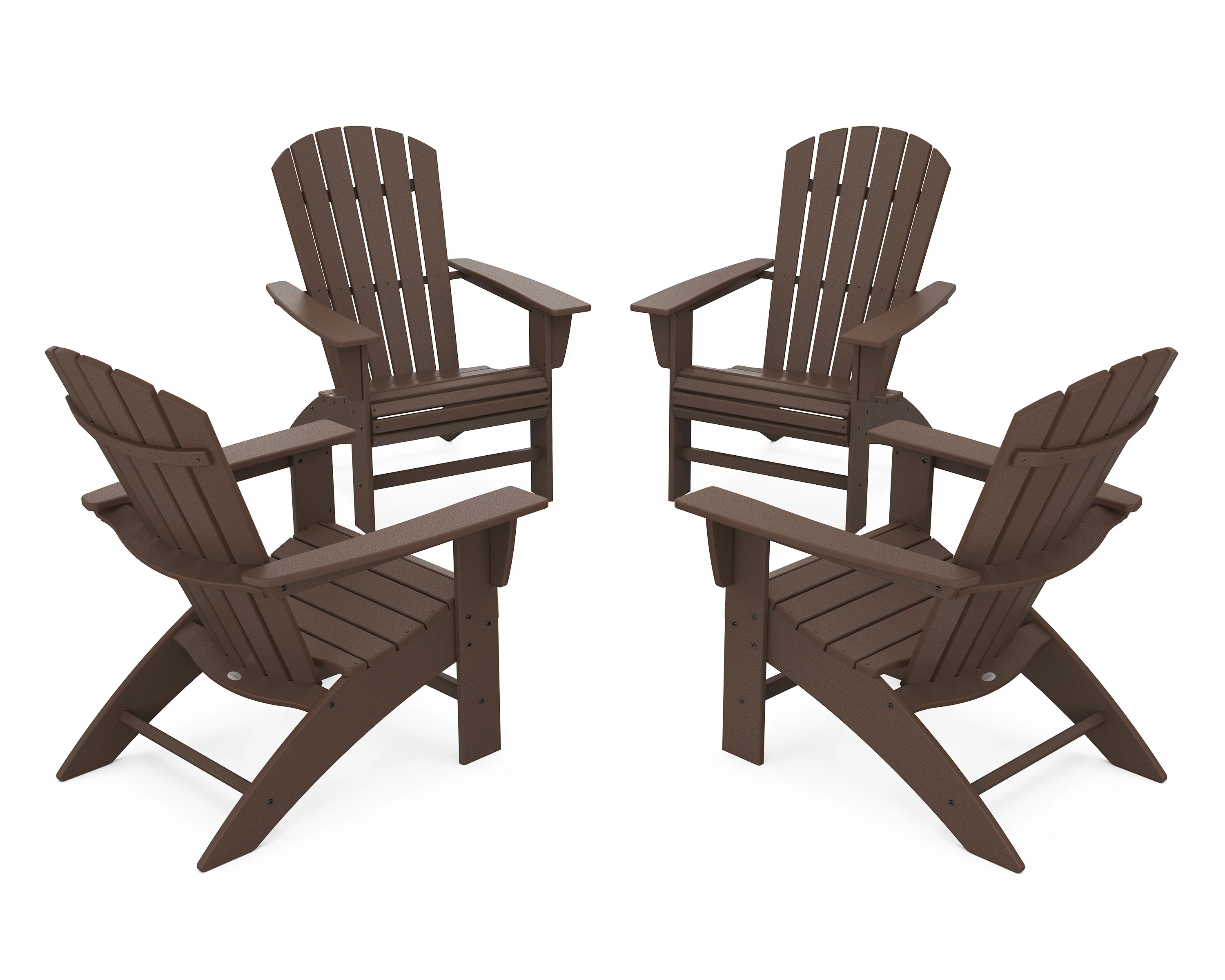 4-Piece Nautical Curveback Adirondack Chair Conversation Set - Image 16