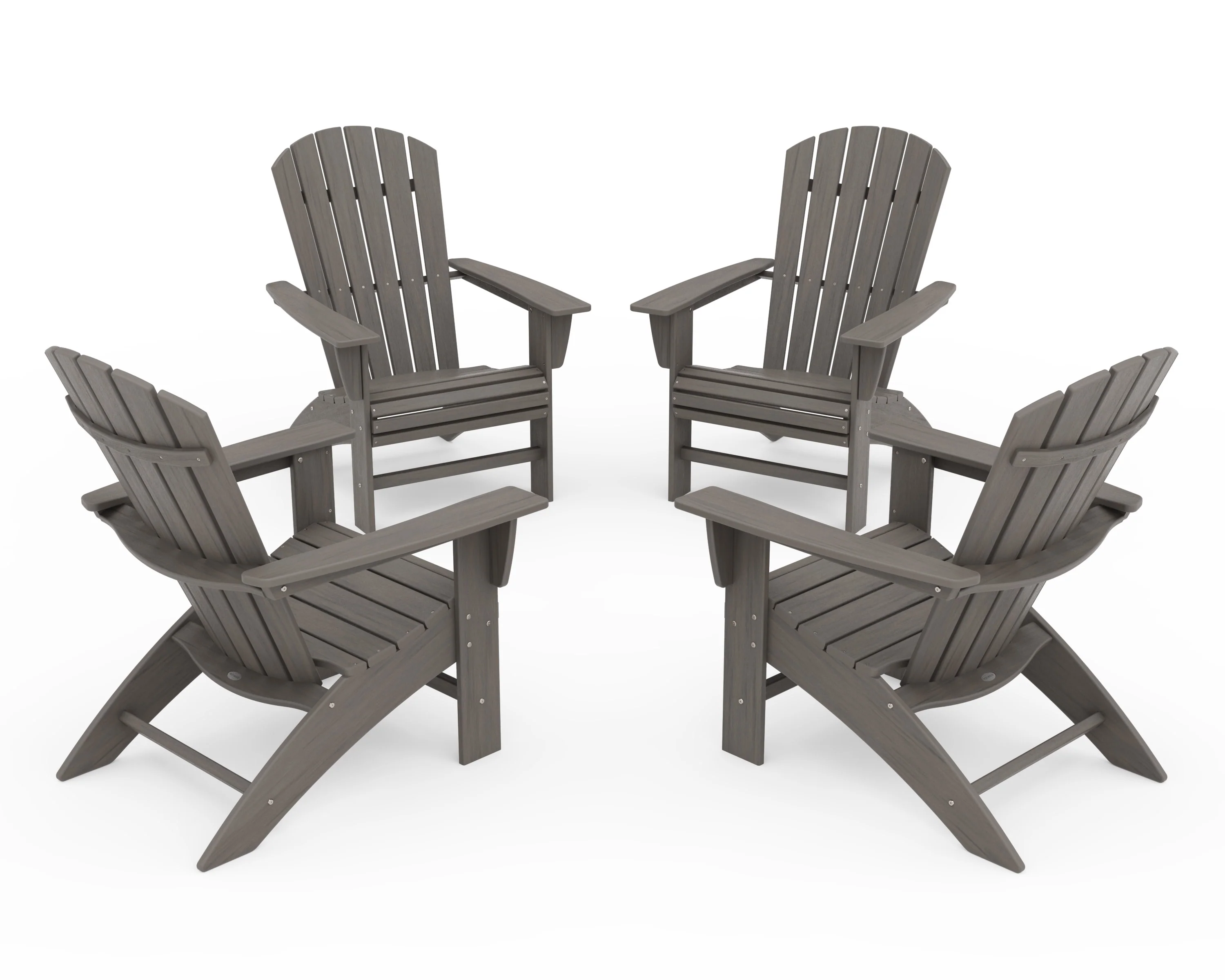 4-Piece Nautical Curveback Adirondack Chair Conversation Set - Image 18