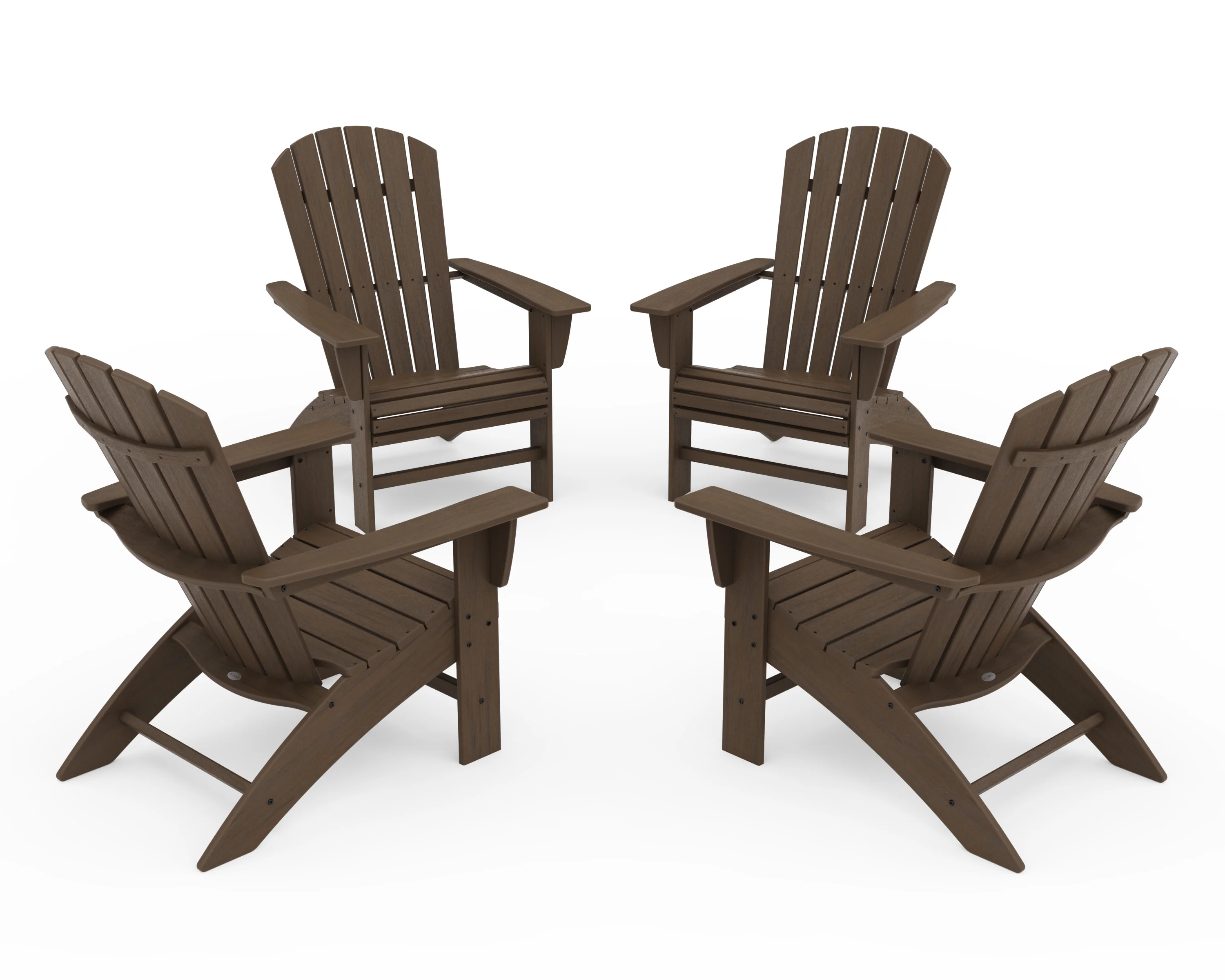 4-Piece Nautical Curveback Adirondack Chair Conversation Set - Image 19