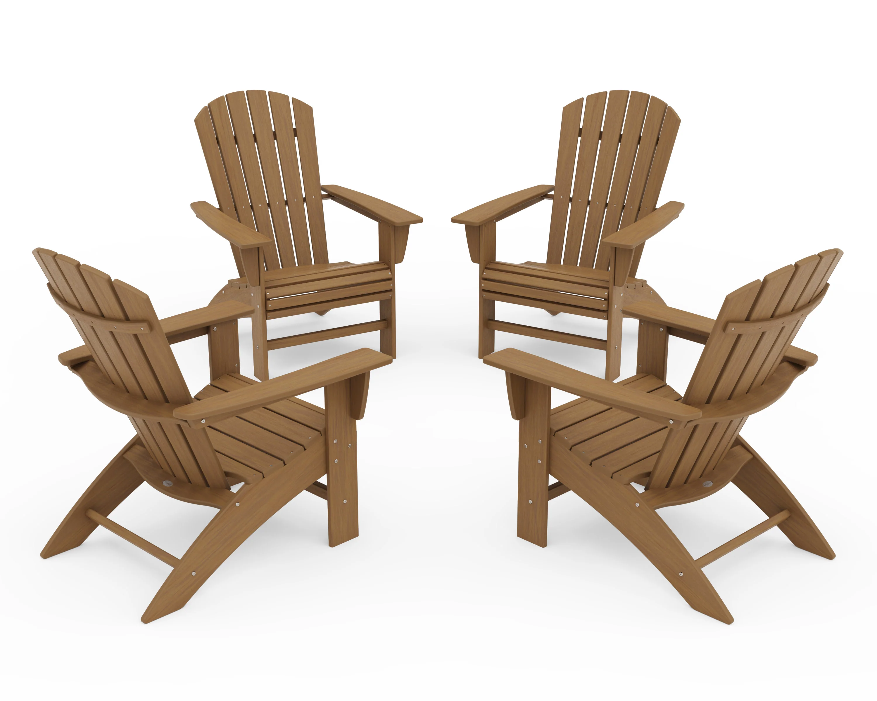 4-Piece Nautical Curveback Adirondack Chair Conversation Set - Image 20