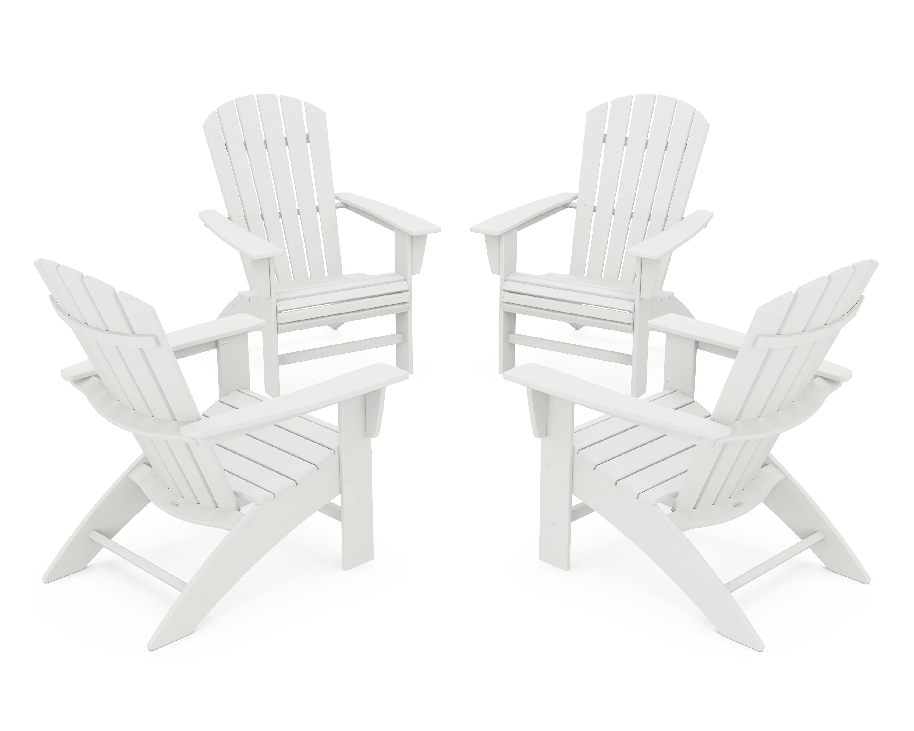 4-Piece Nautical Curveback Adirondack Chair Conversation Set - Image 6