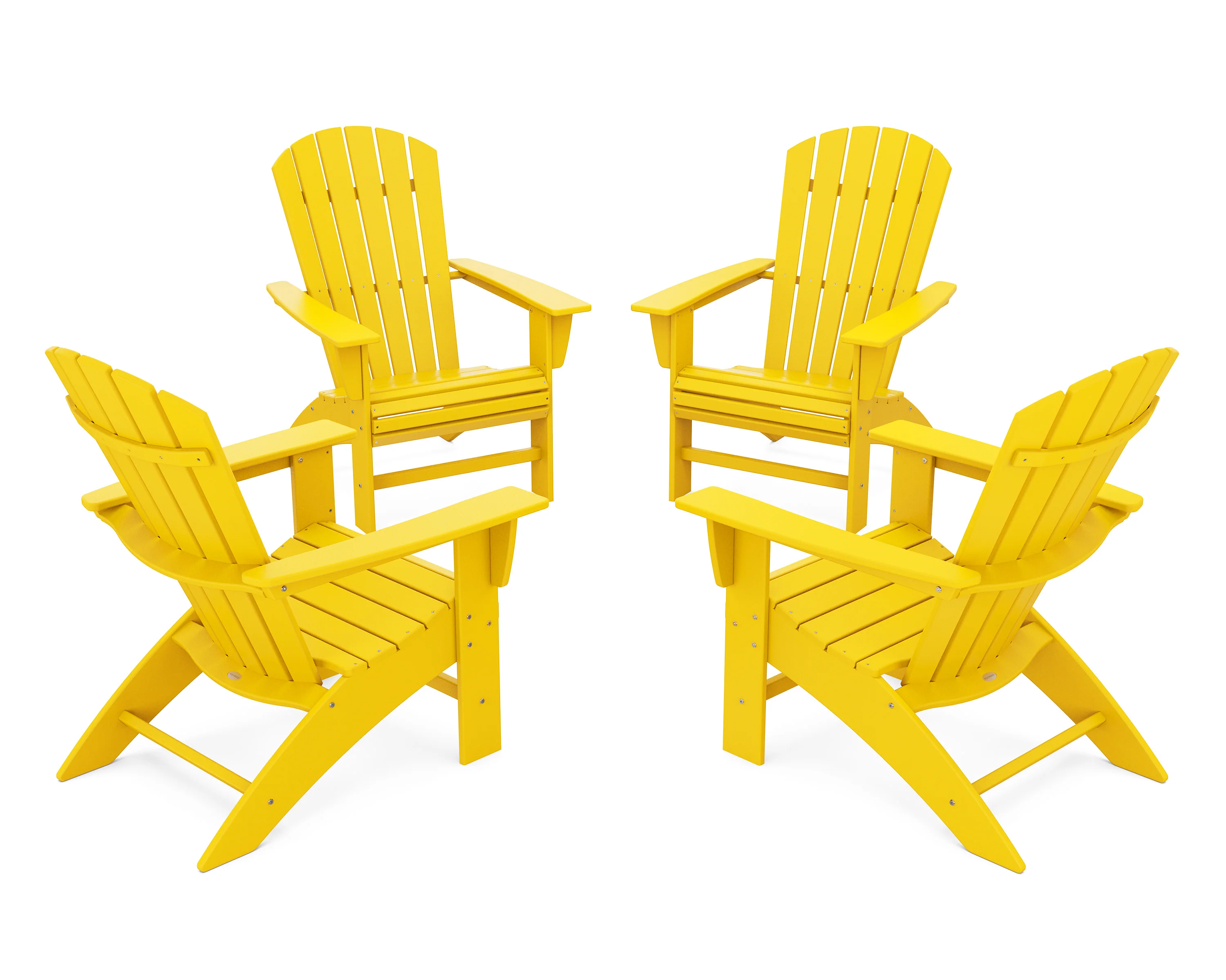 4-Piece Nautical Curveback Adirondack Chair Conversation Set - Image 7