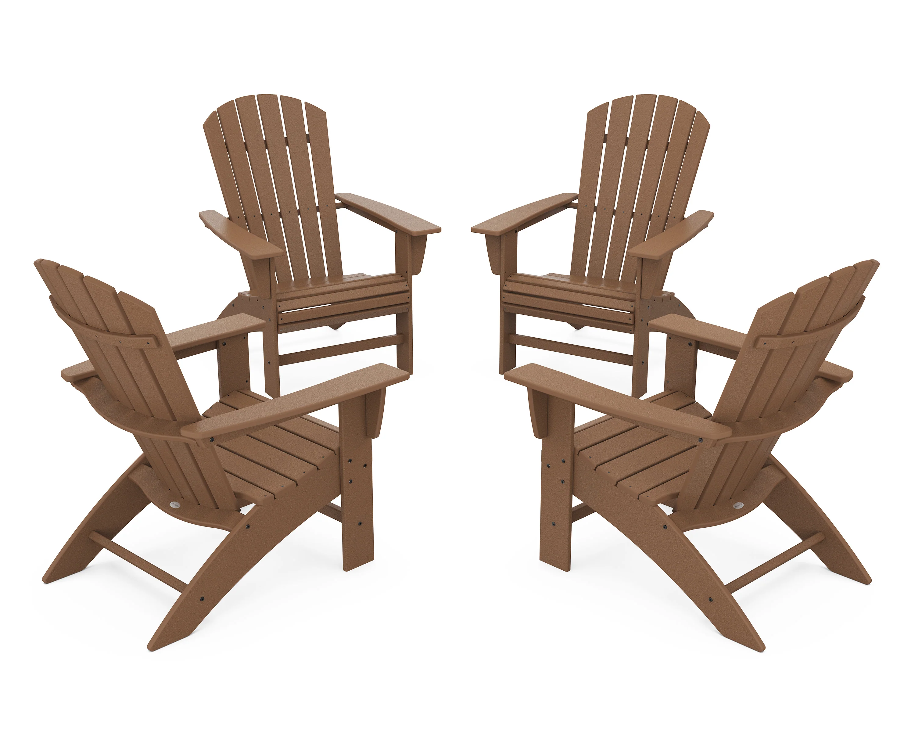 4-Piece Nautical Curveback Adirondack Chair Conversation Set - Image 8
