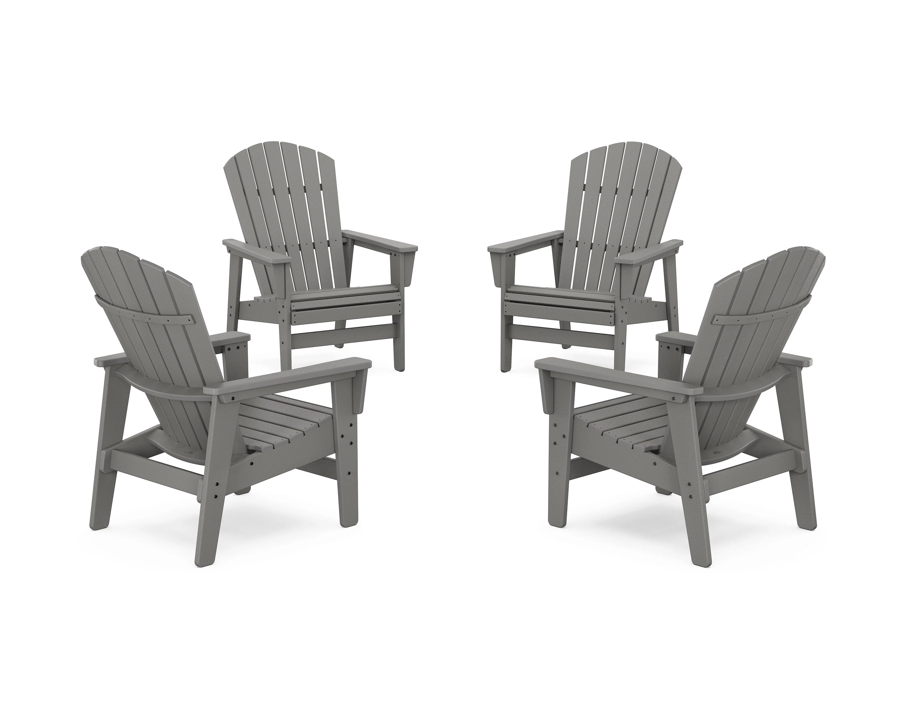 4-Piece Nautical Grand Upright Adirondack Chair Conversation Set