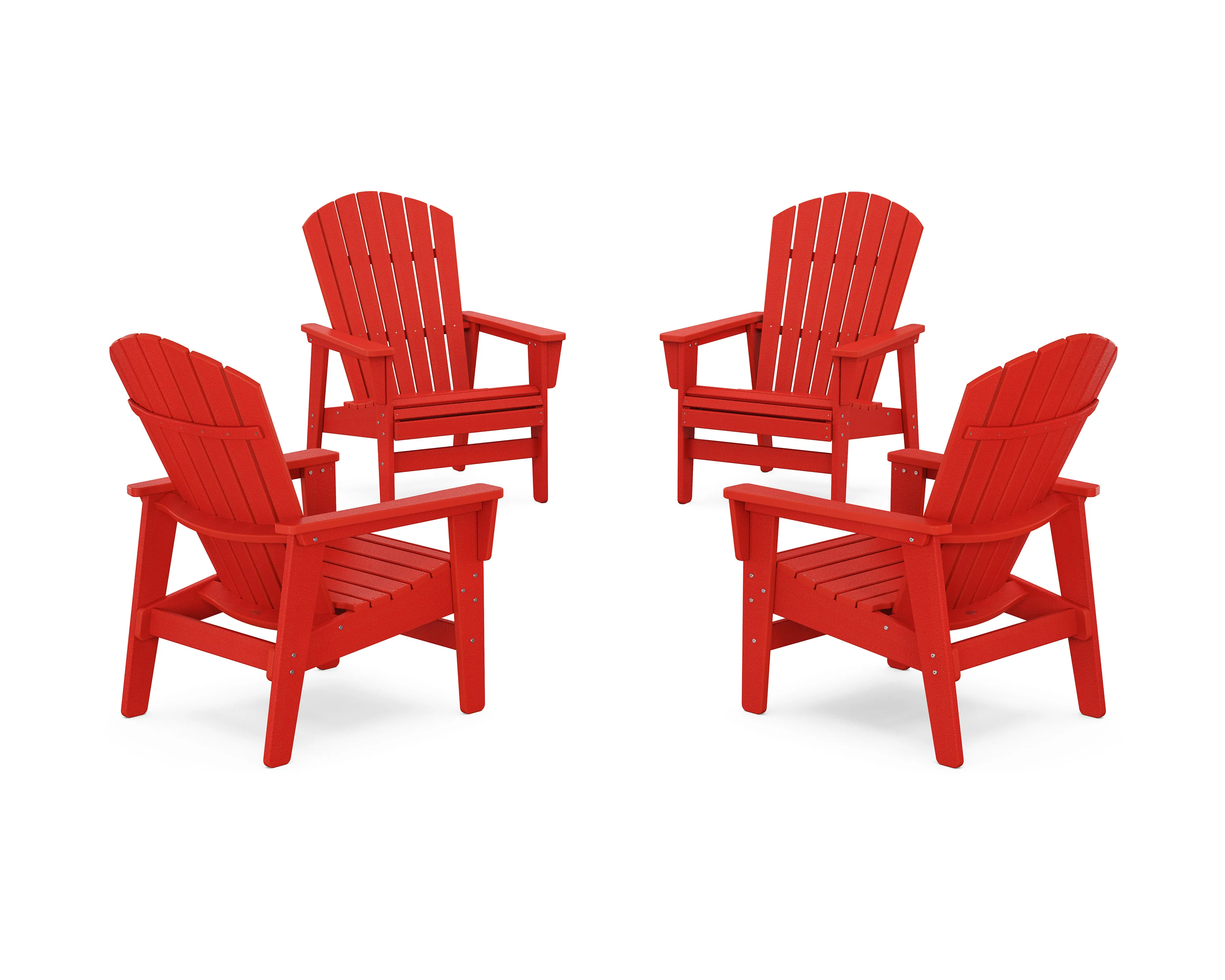 4-Piece Nautical Grand Upright Adirondack Chair Conversation Set - Image 10