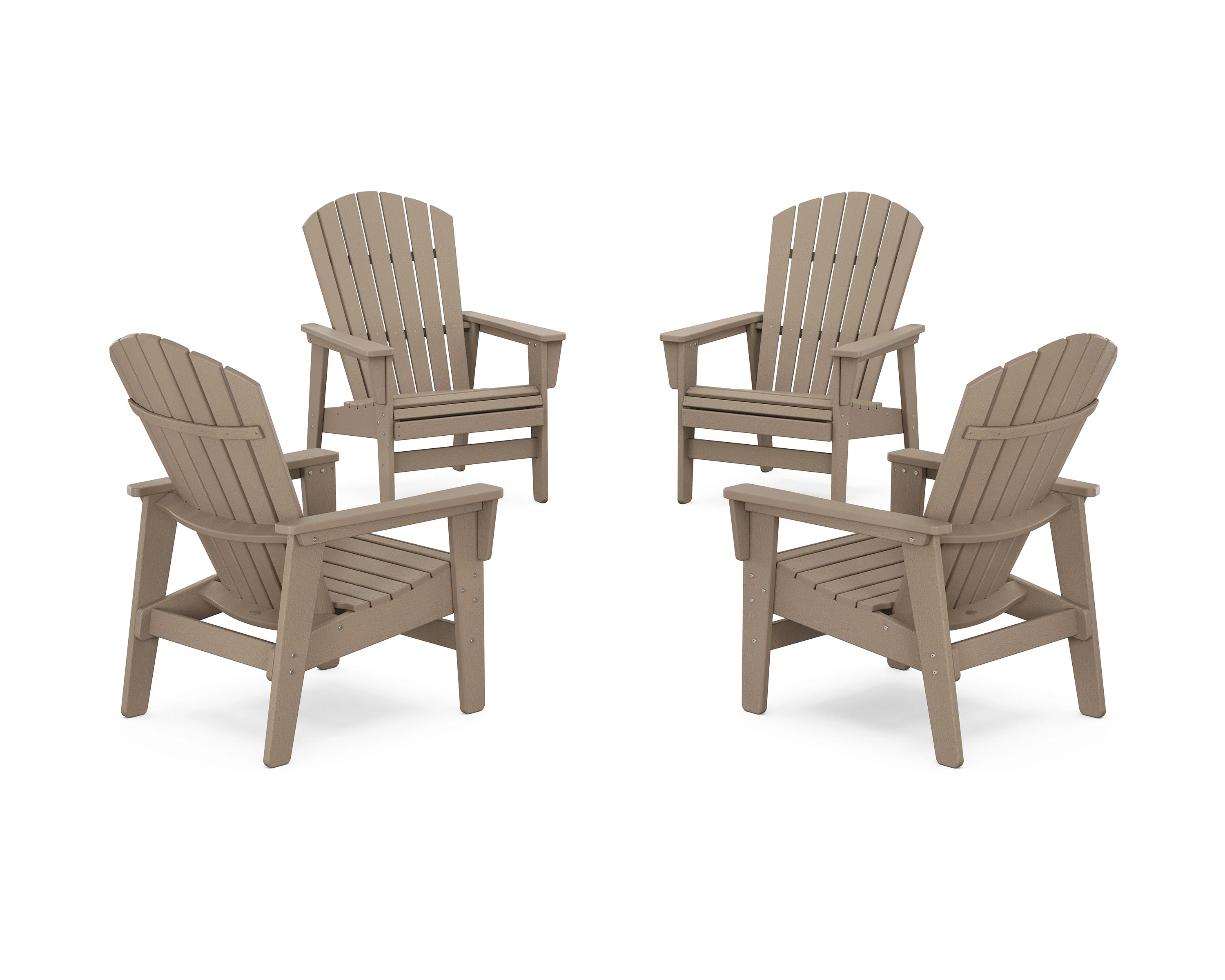 4-Piece Nautical Grand Upright Adirondack Chair Conversation Set - Image 11