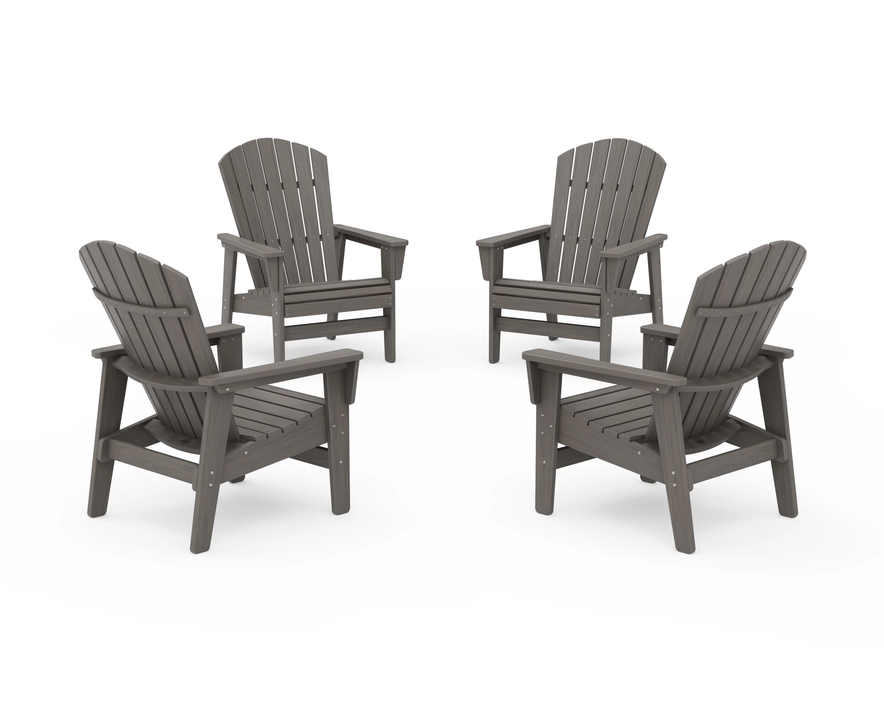 4-Piece Nautical Grand Upright Adirondack Chair Conversation Set - Image 18