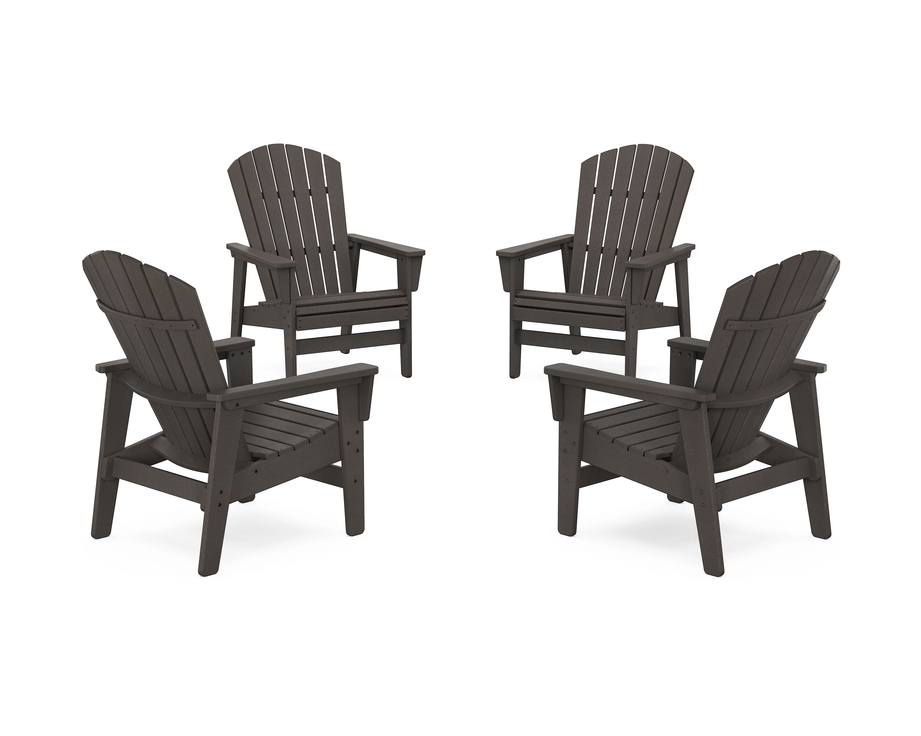4-Piece Nautical Grand Upright Adirondack Chair Conversation Set - Image 5