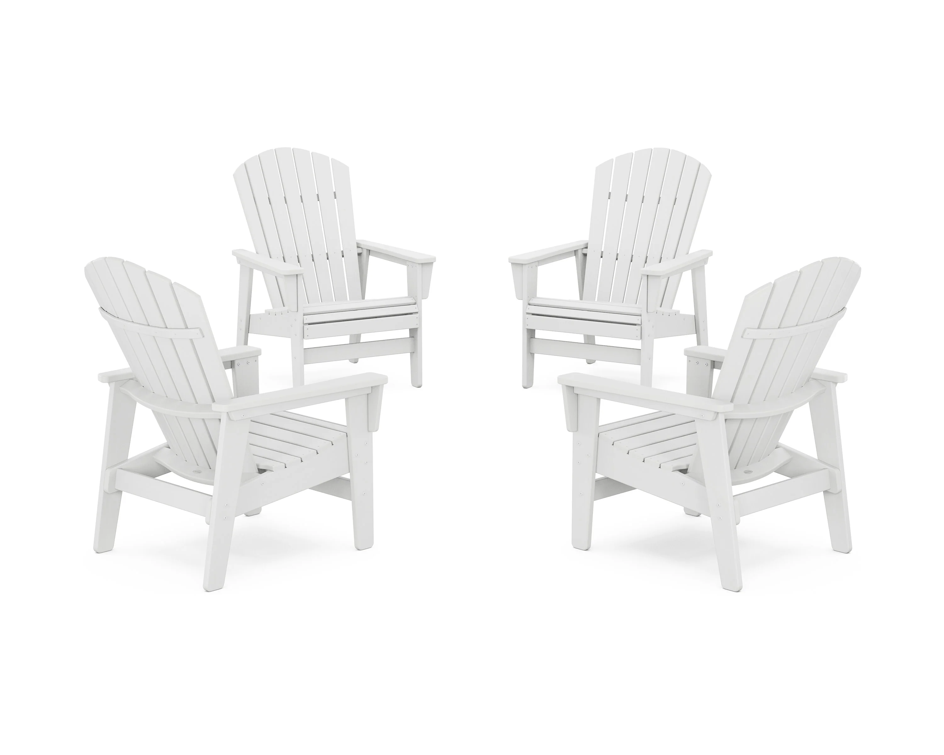 4-Piece Nautical Grand Upright Adirondack Chair Conversation Set - Image 6