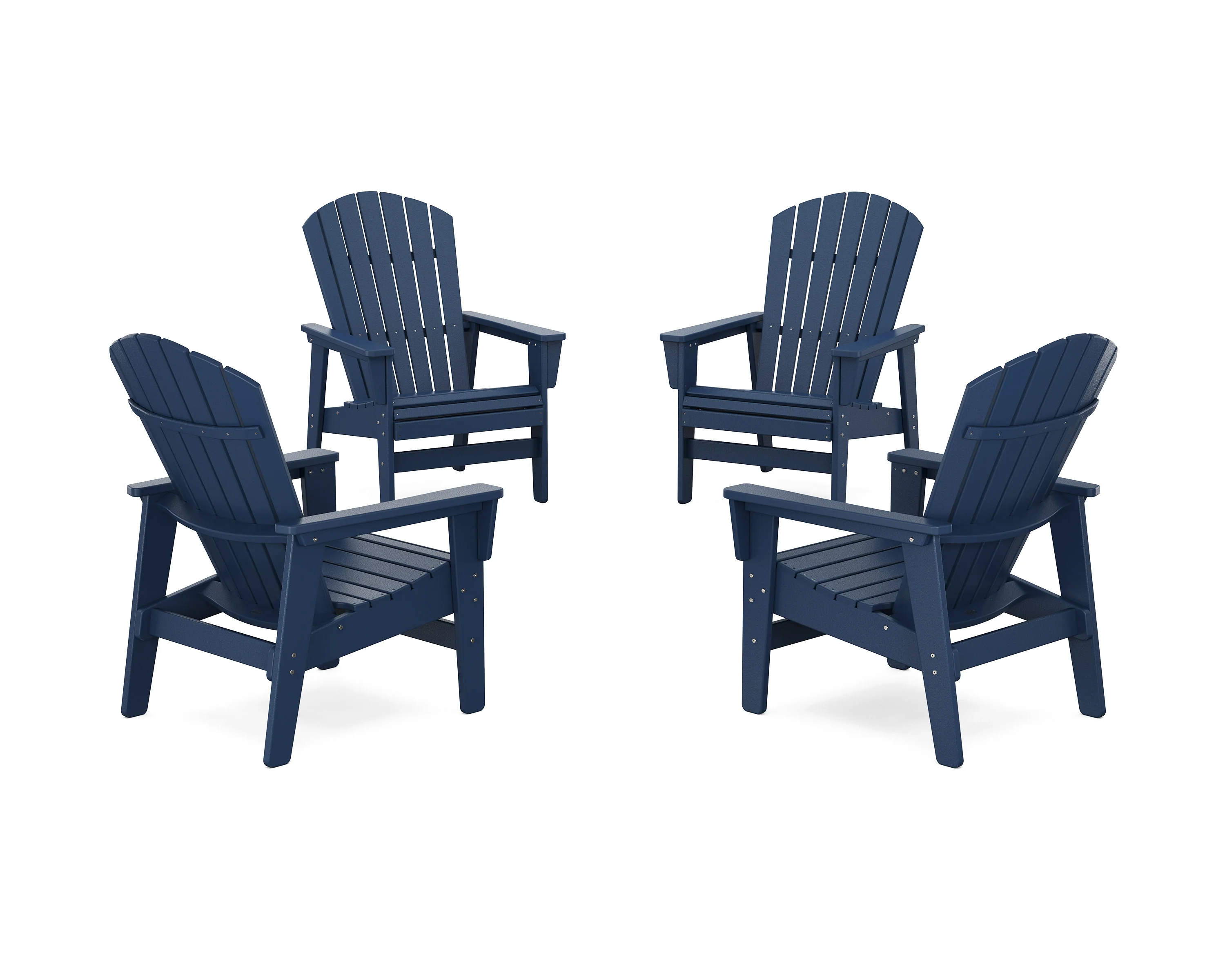 4-Piece Nautical Grand Upright Adirondack Chair Conversation Set - Image 7