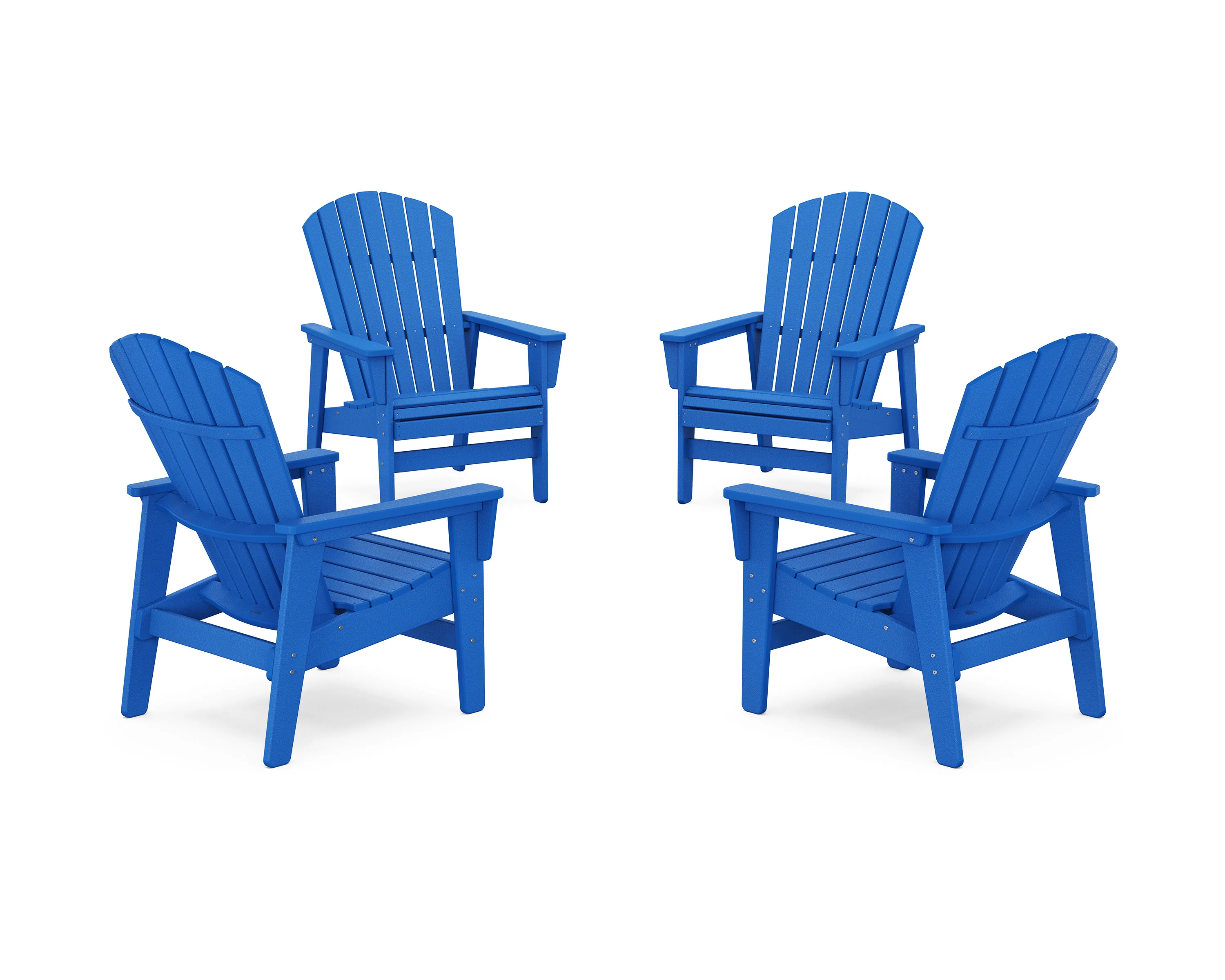 4-Piece Nautical Grand Upright Adirondack Chair Conversation Set - Image 8