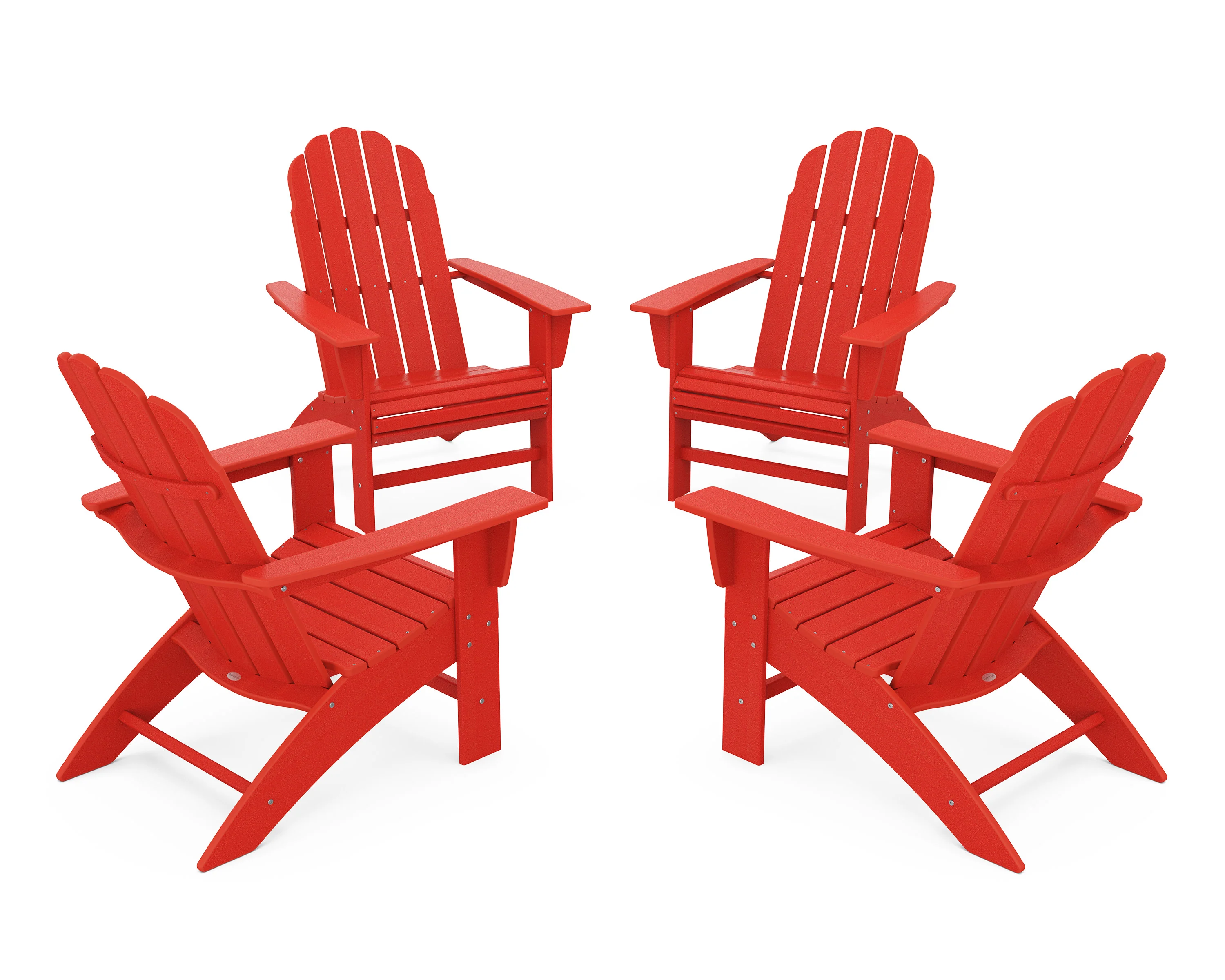 4-Piece Vineyard Curveback Adirondack Chair Conversation Set - Image 16