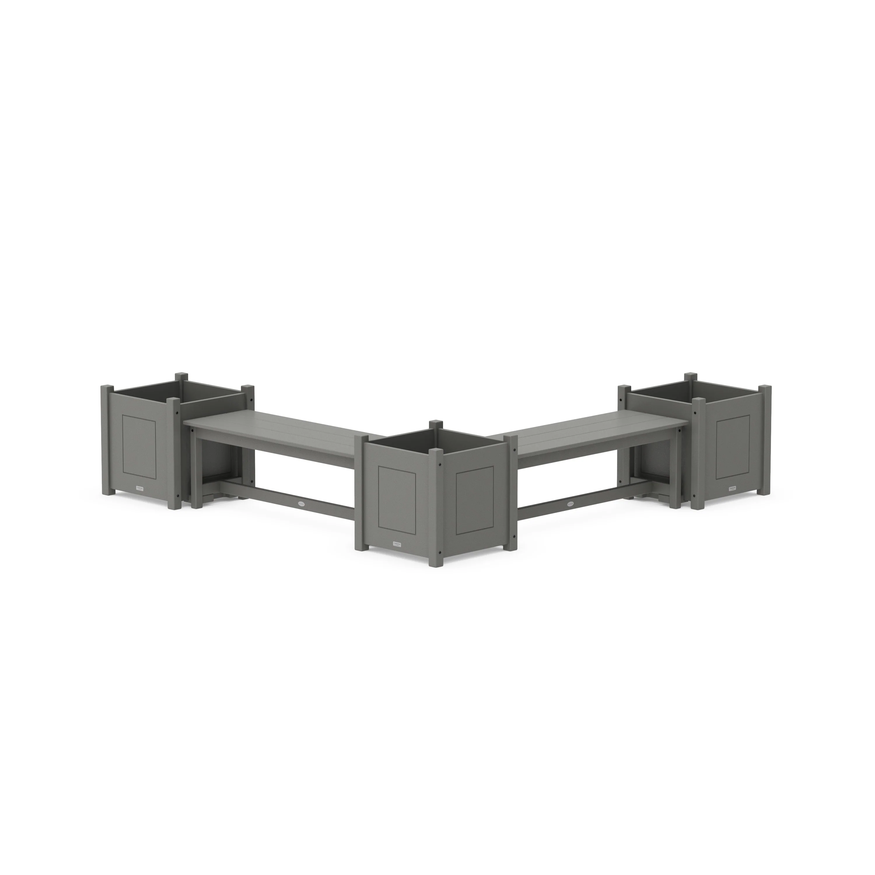 48" Country Living L- Shaped Planter Bench Corner Set - Large