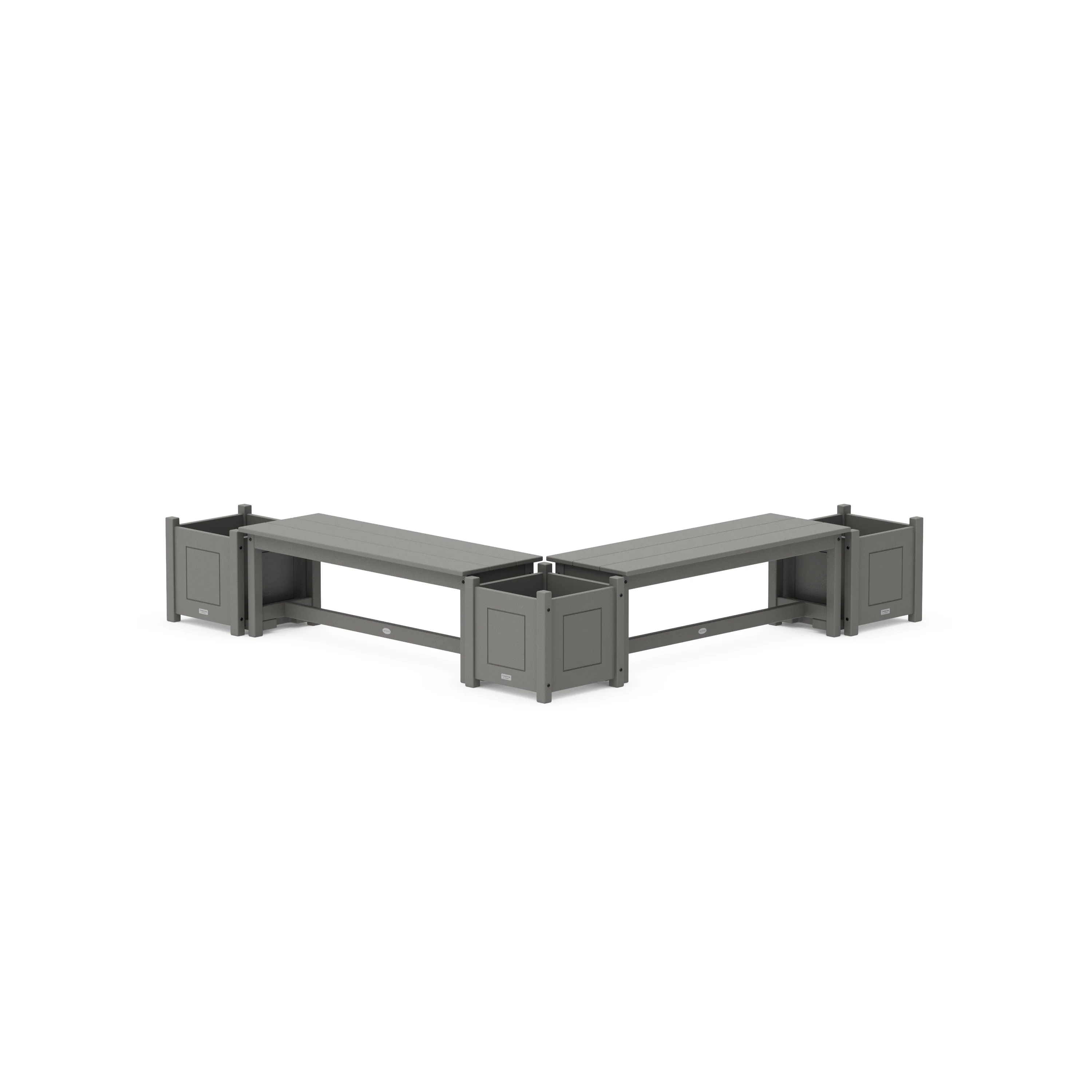 48" Country Living L- Shaped Planter Bench Corner Set