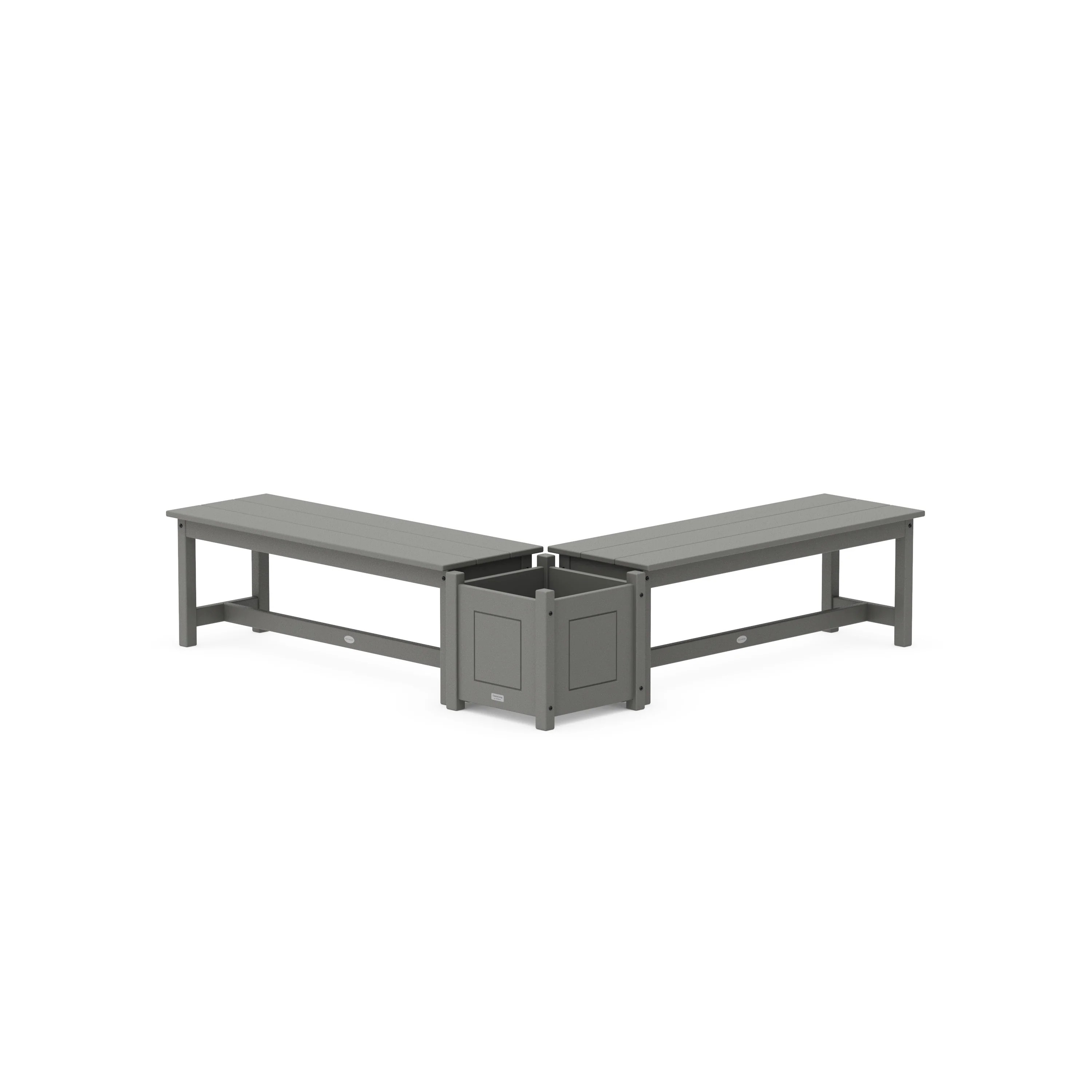 48" Country Living L- Shaped Planter Bench Set