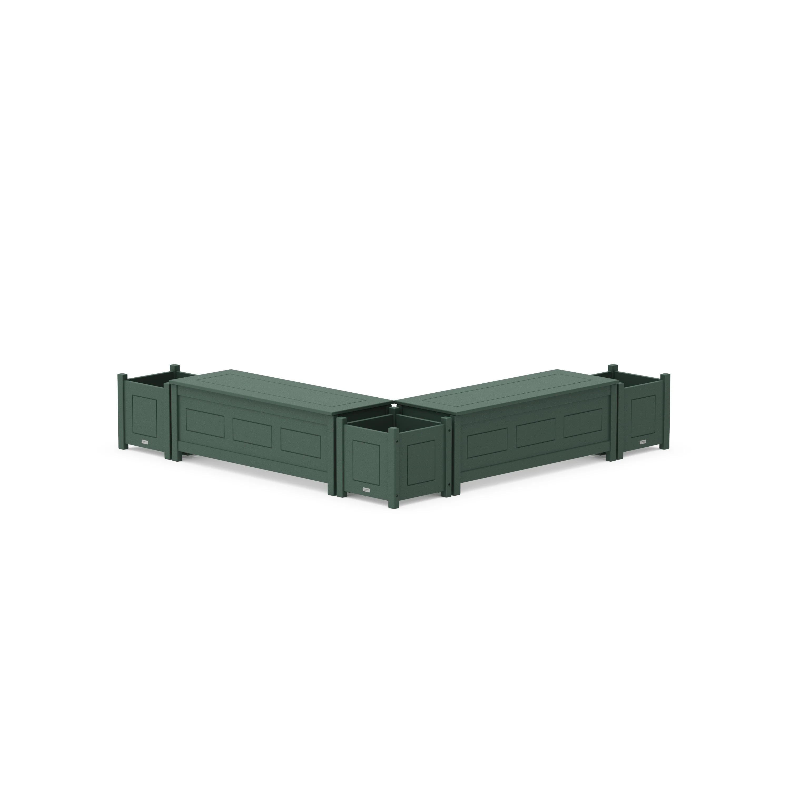 48" Country Living L- Shaped Planter Storage Bench Corner Set - Image 4