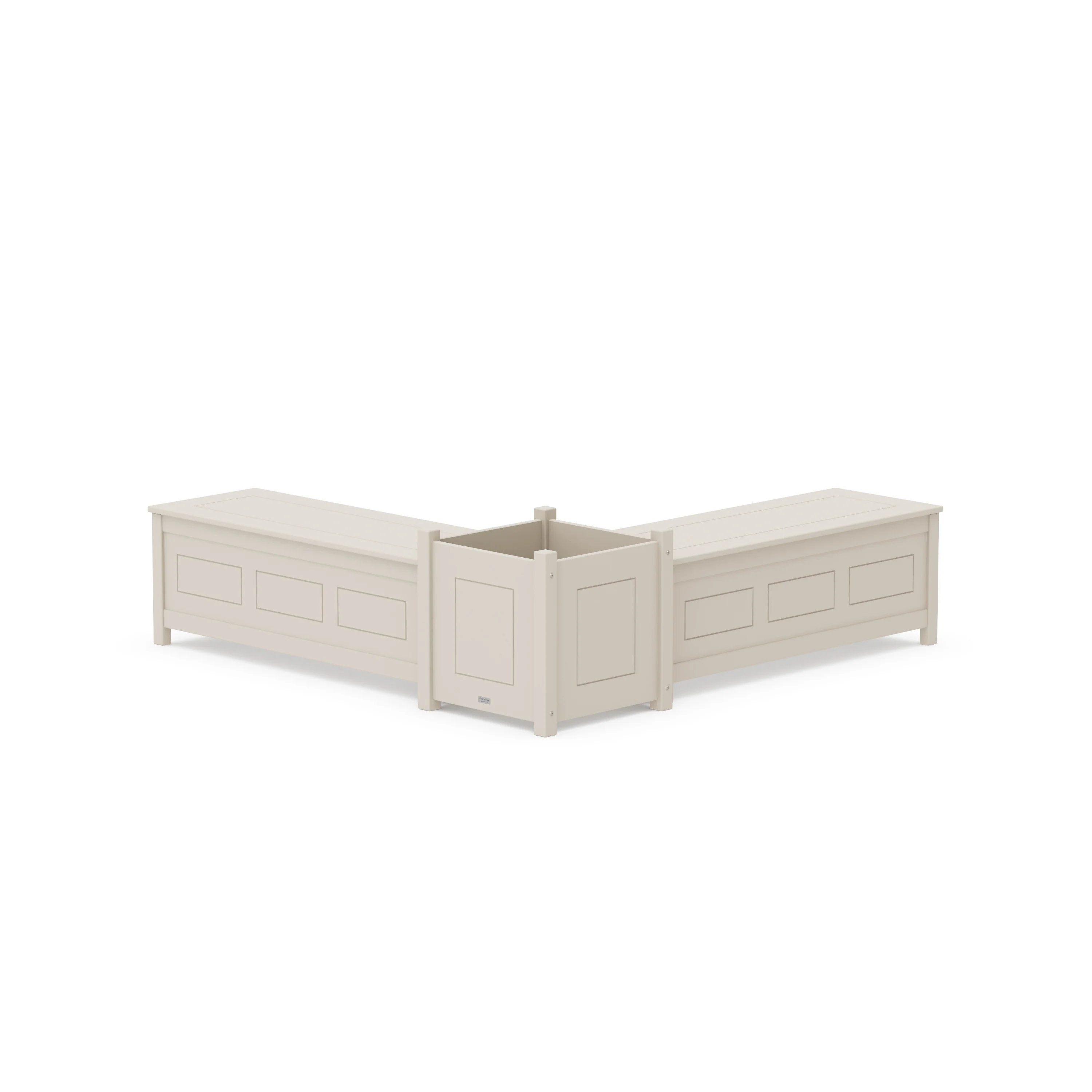48" Country Living L- Shaped Planter Storage Bench Set- Large - Image 5